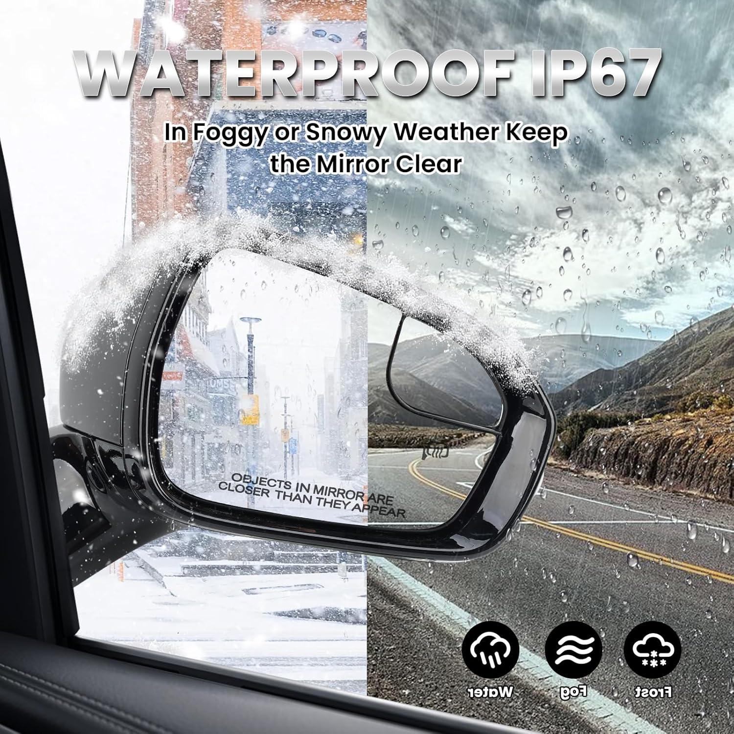 Espejo Lateral Derecho Ford Fusion 2016-2022 Calentado Negro