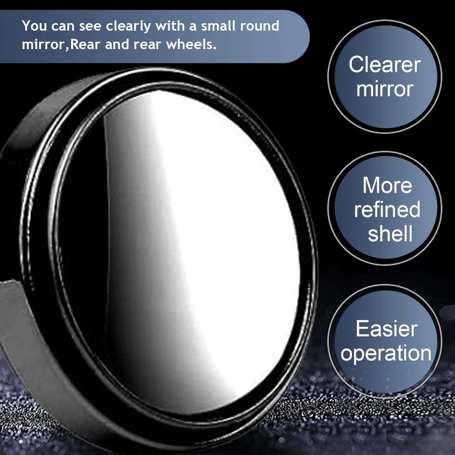 Espejos de Punto Ciego Arwrilt 2 Piezas 5 cm Convexo HD