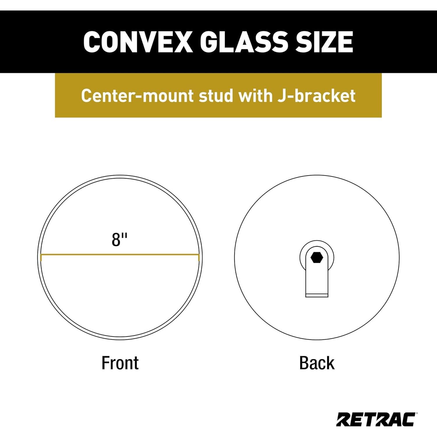 Espejo Convexo RETRAC 610673 Acero Inoxidable 20.32 cm