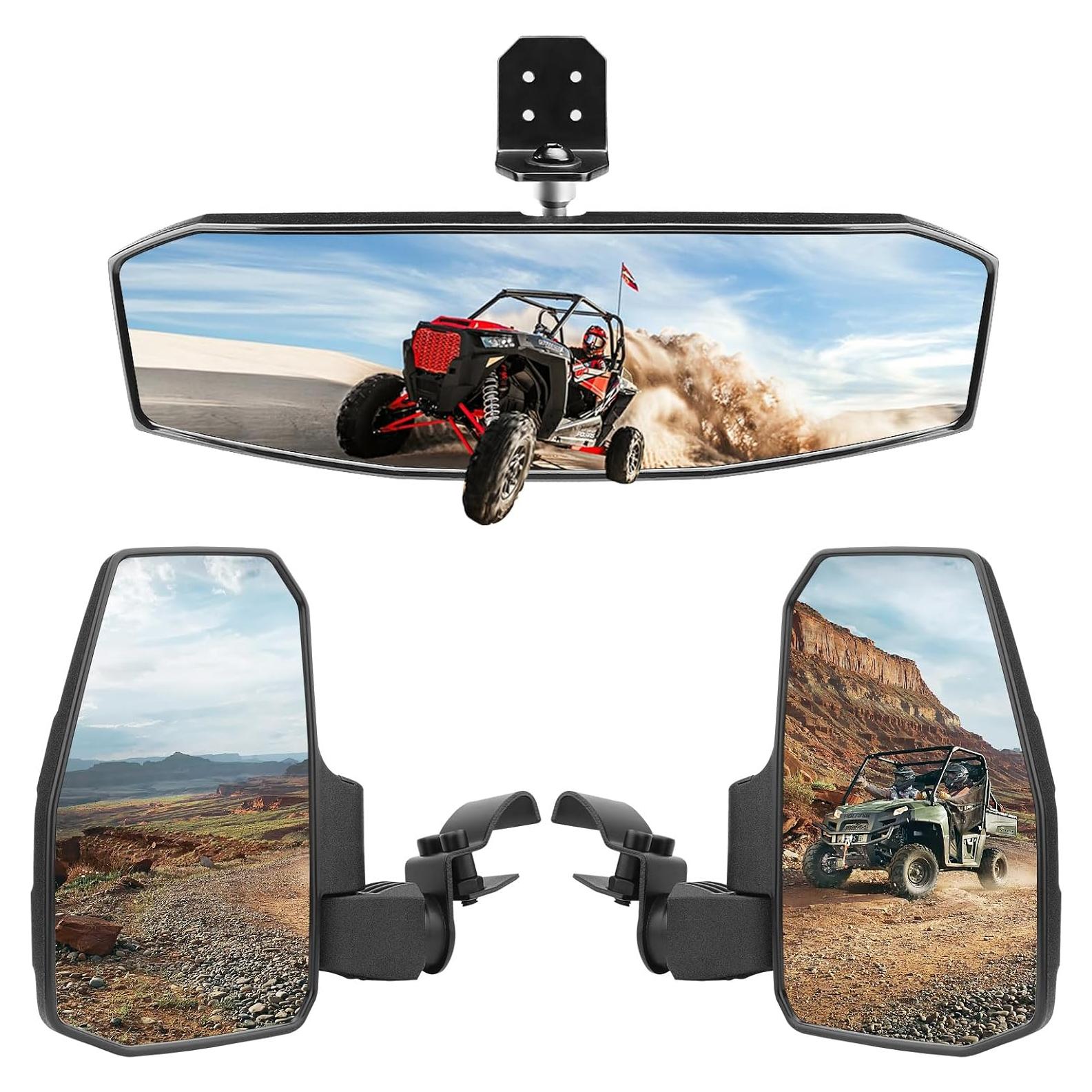 Kit de Espejos Laterales y Retrovisor Central SHEJISI para Polaris Ranger