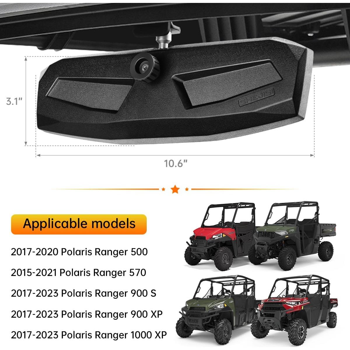 Kit de Espejos Laterales y Retrovisor Central SHEJISI para Polaris Ranger