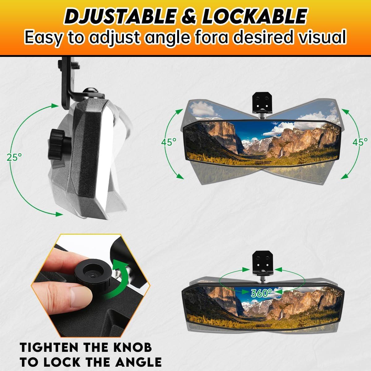 Kit de Espejos Laterales y Retrovisor Central SHEJISI para Polaris Ranger