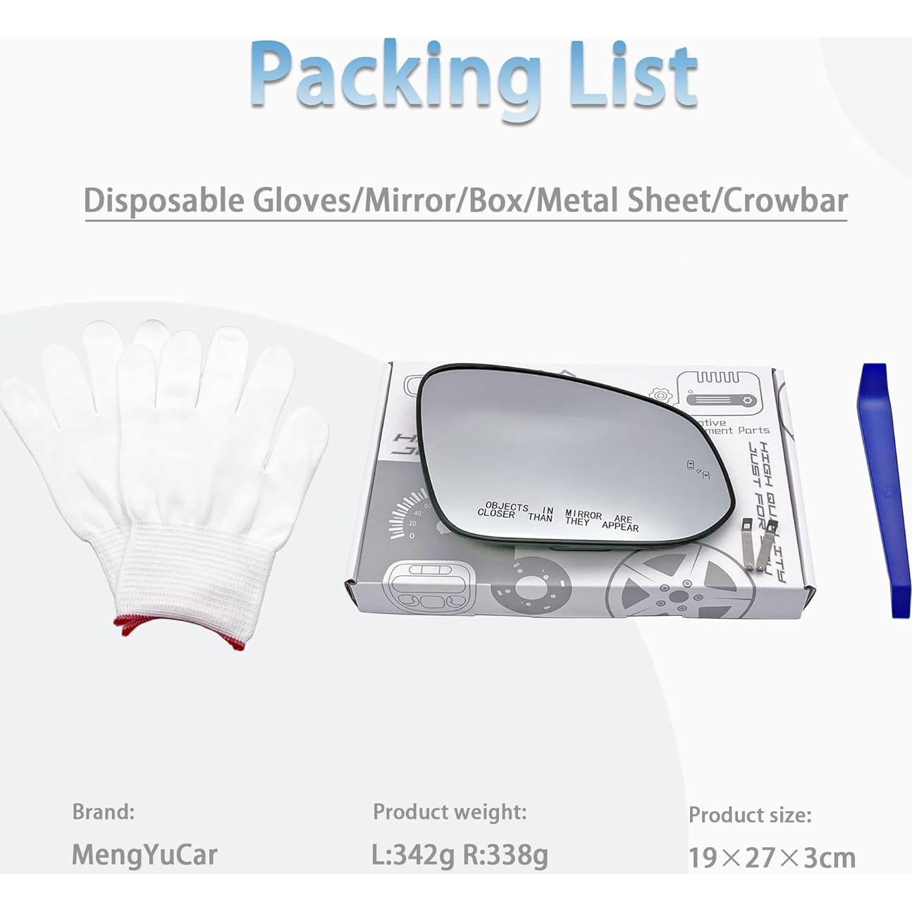 Cristal Espejo Lateral Izquierdo Toyota RAV4 2013-2018 MENGYUCAR