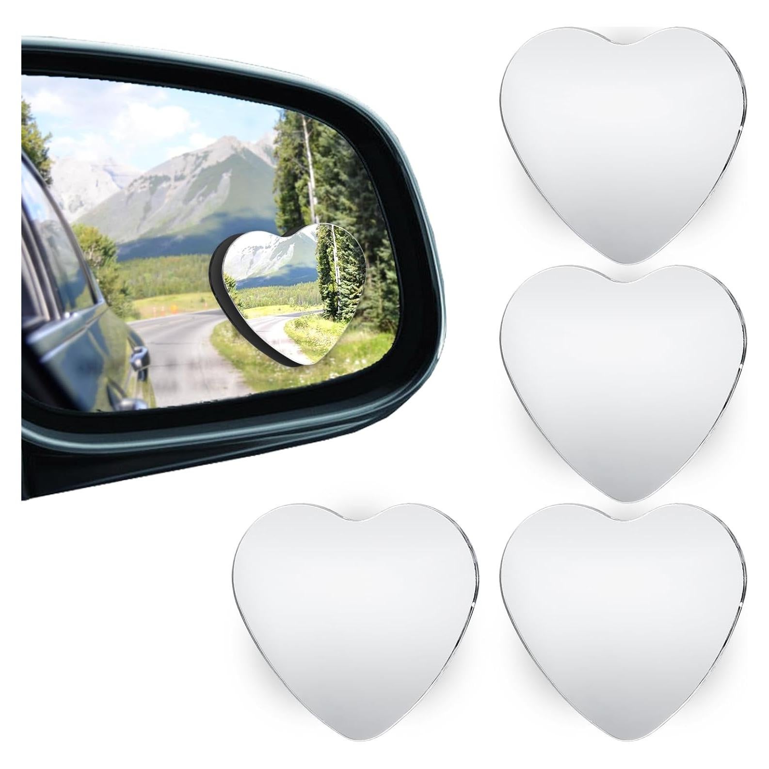 Espejos de Punto Ciego HJZHII en Forma de Corazón - 4 Piezas