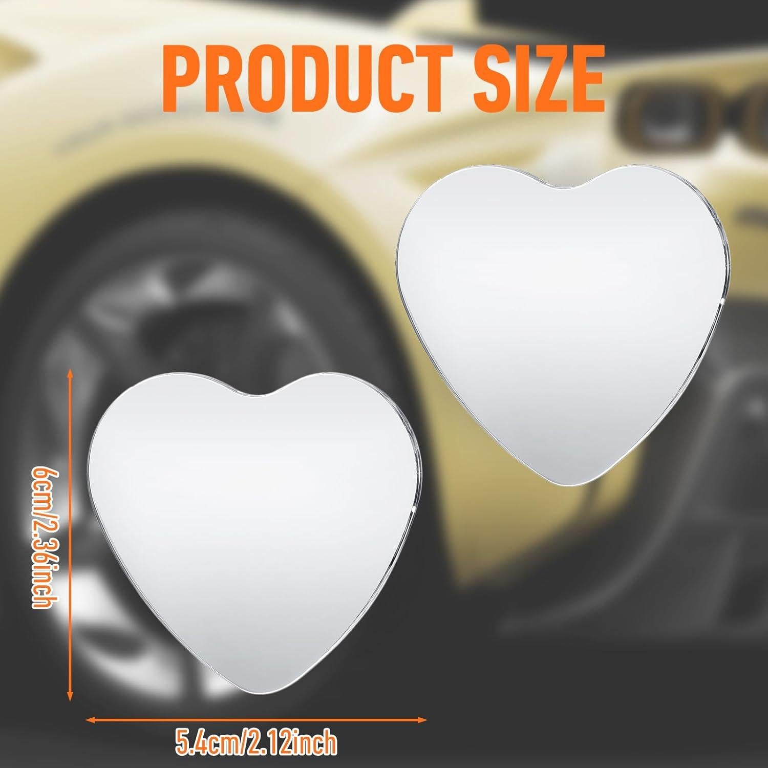 Espejos de Punto Ciego HJZHII en Forma de Corazón - 4 Piezas