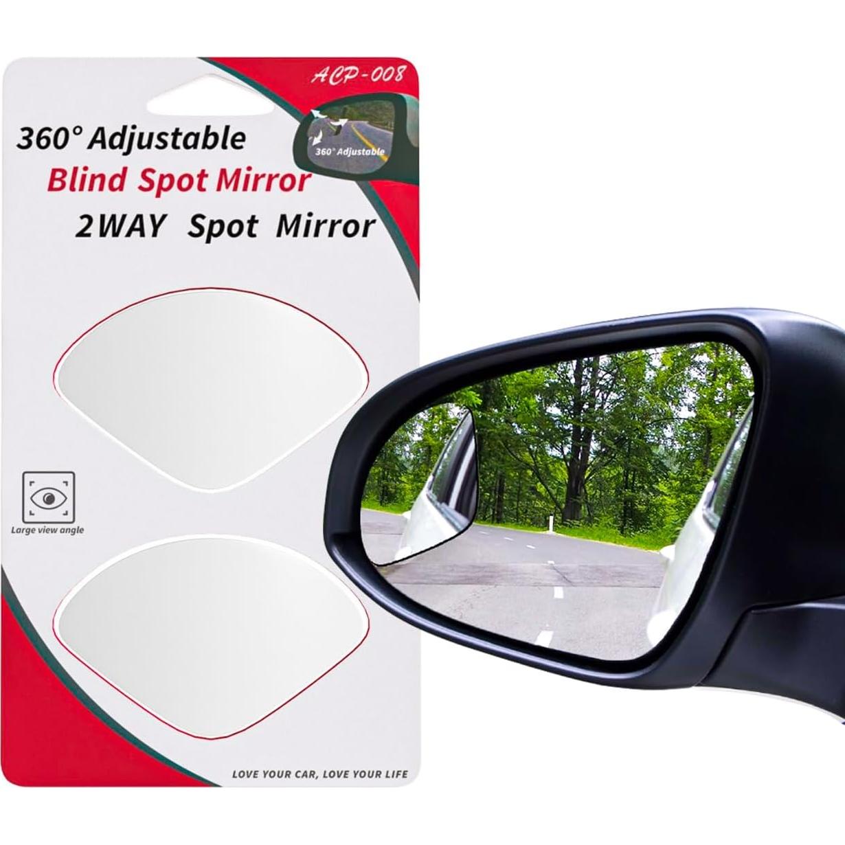 Espejos de Punto Ciego Universales D & K Exclusives, Vidrio HD