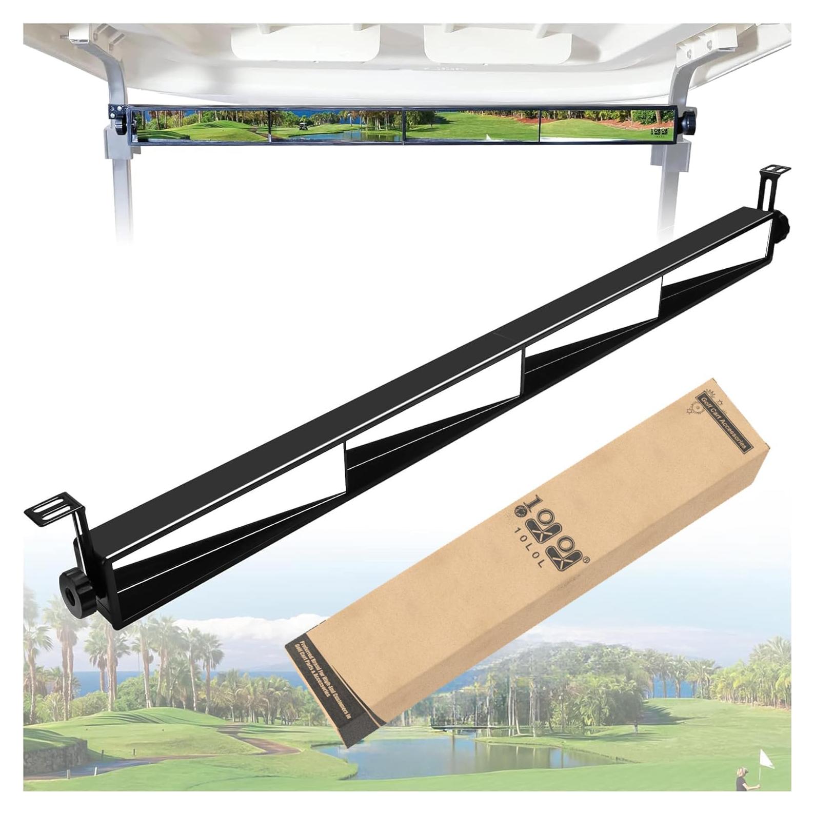 Espejo Retrovisor 4 Paneles 10L0L Ajustable para Carros de Golf