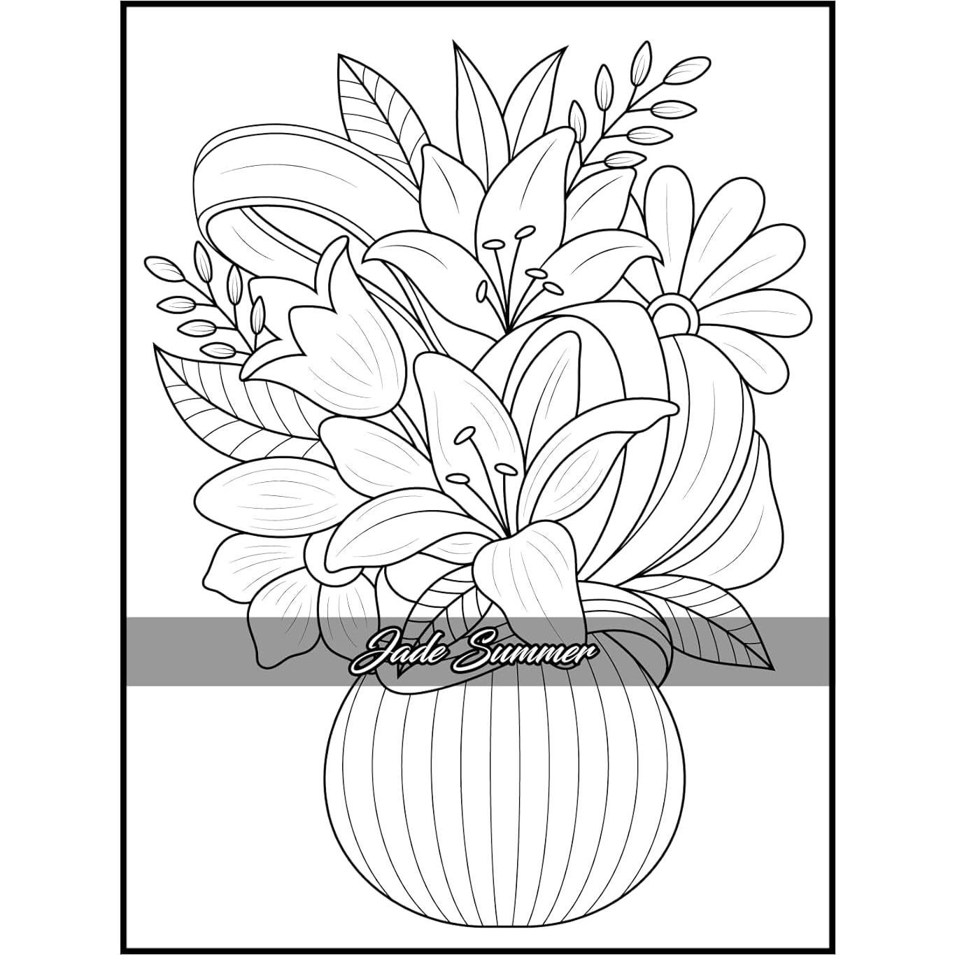 100 Flowers: An Adult Coloring Book with Bouquets, Wreaths, Swirls, Patterns, Decorations, Inspirational Designs, and Much More!