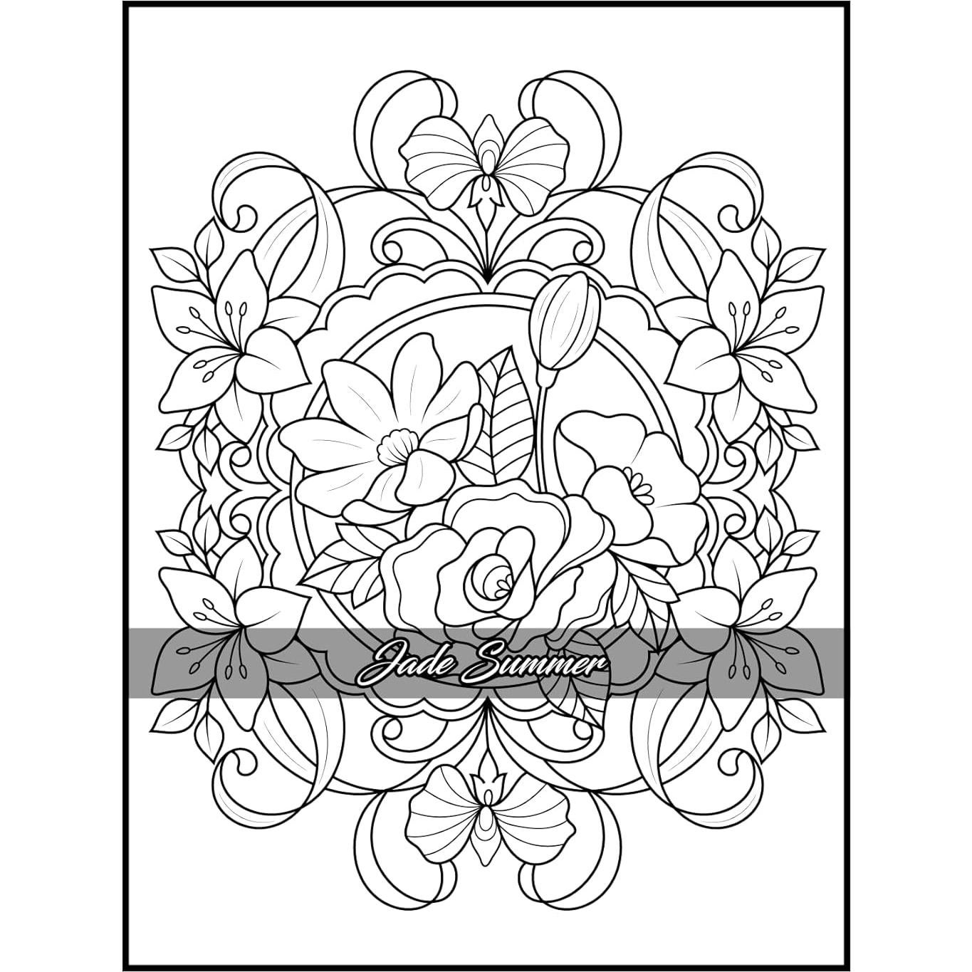 100 Flowers: An Adult Coloring Book with Bouquets, Wreaths, Swirls, Patterns, Decorations, Inspirational Designs, and Much More!