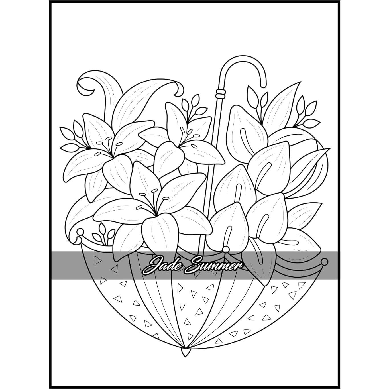 100 Flowers: An Adult Coloring Book with Bouquets, Wreaths, Swirls, Patterns, Decorations, Inspirational Designs, and Much More!