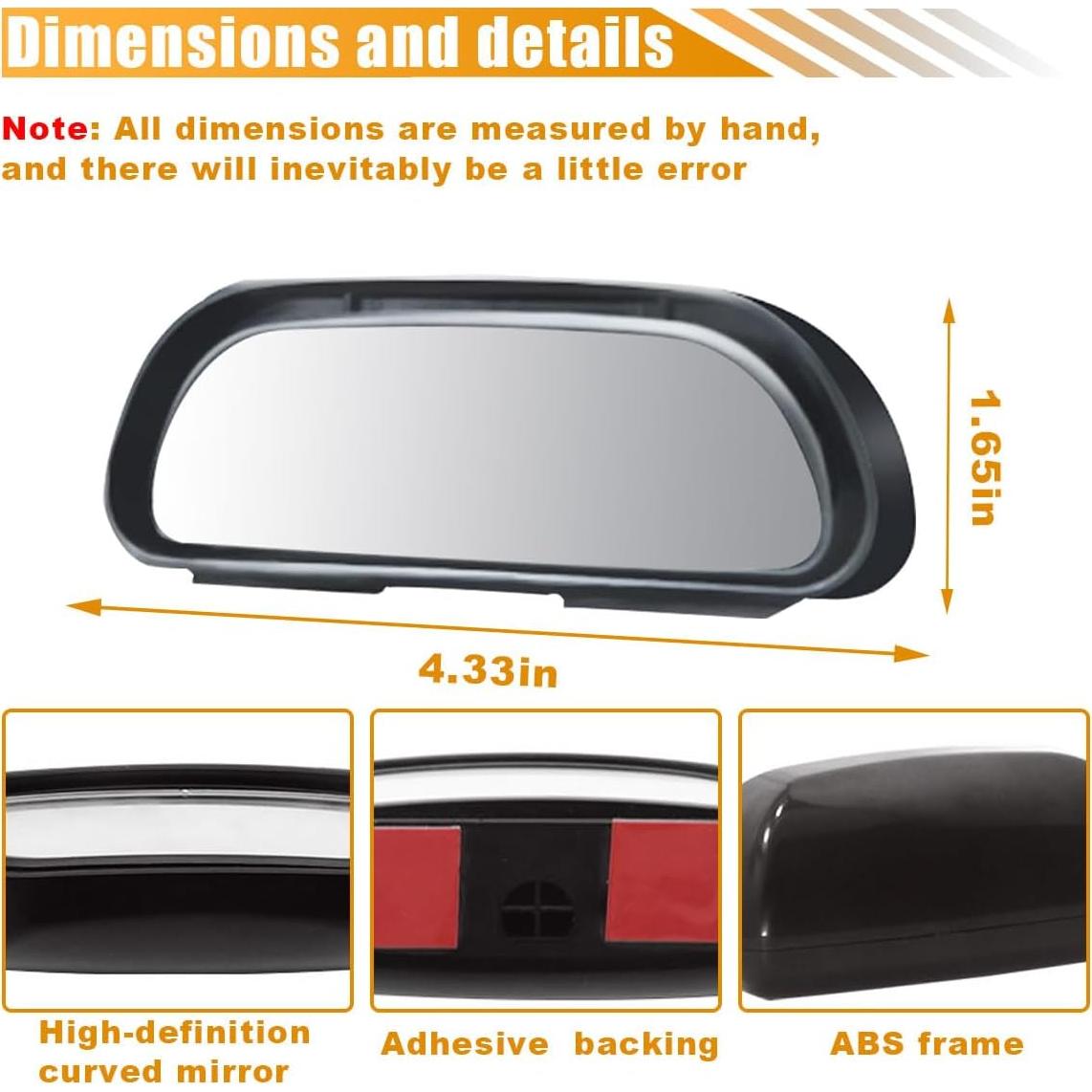 Espejo de Punto Ciego LAINLOY 11x4.2cm Ajustable HD