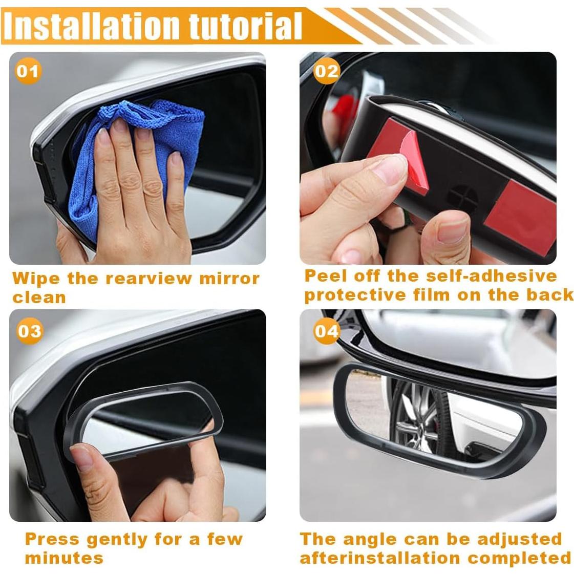 Espejo de Punto Ciego LAINLOY 11x4.2cm Ajustable HD