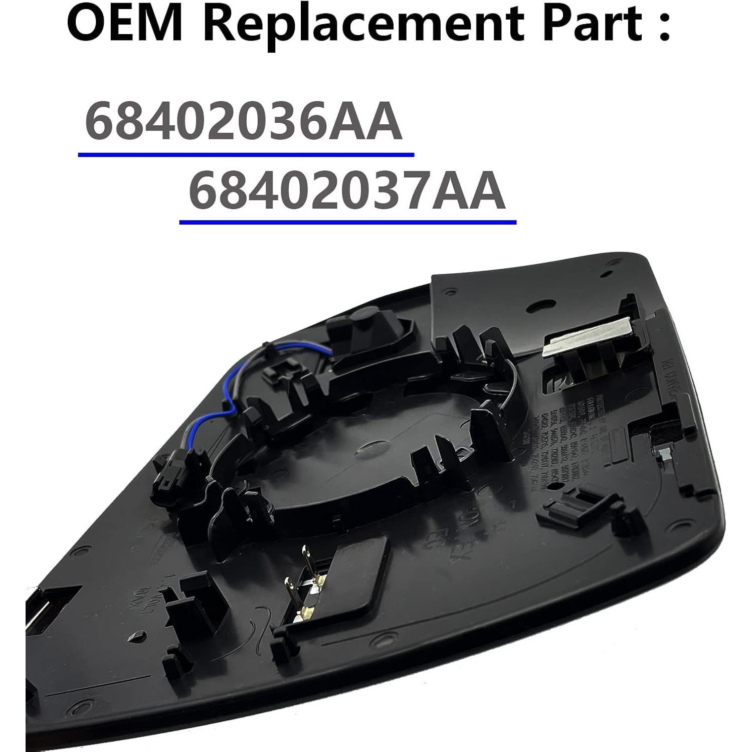 Espejo Lateral Derecho Calentado Yeparie para Dodge Ram 1500 2019-2021