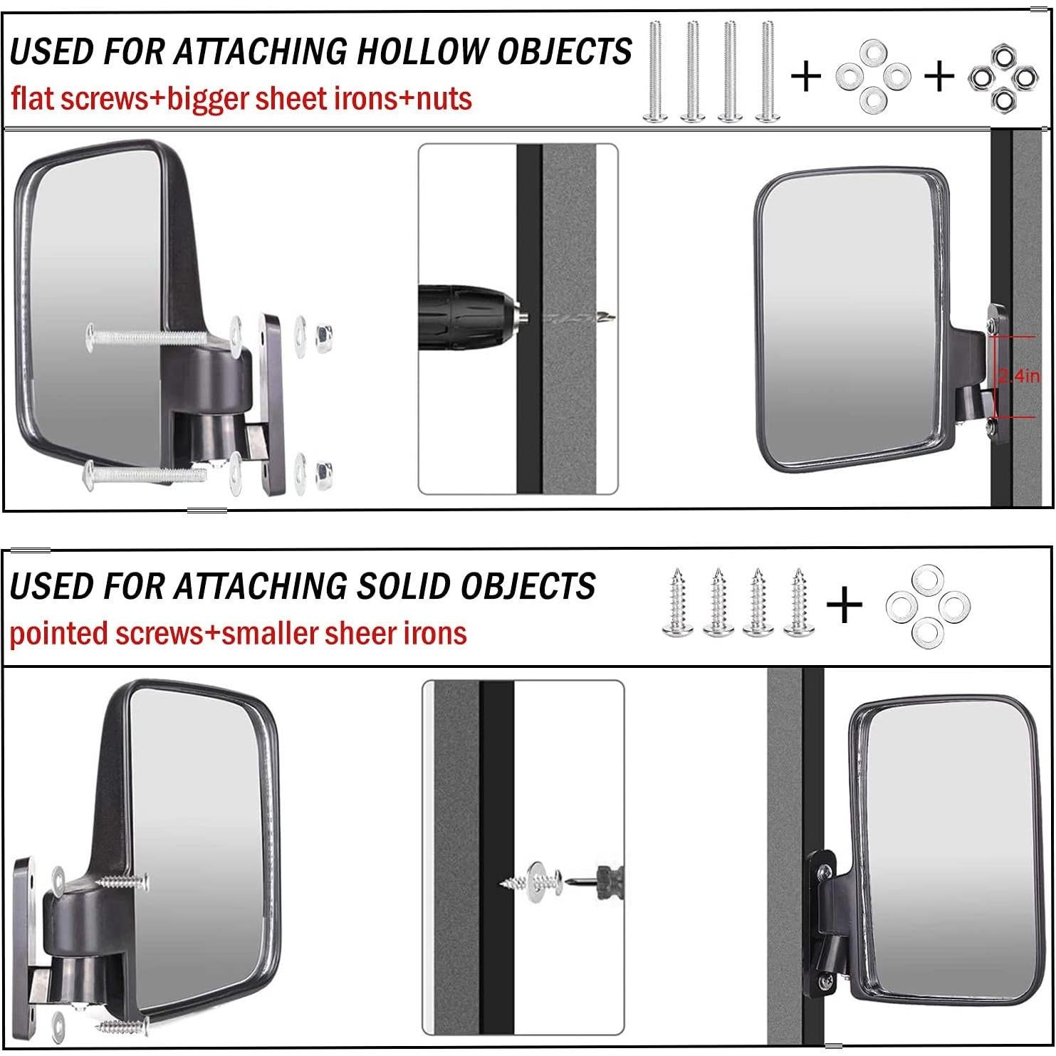 Espejo Lateral Plegable MOSNAI para Carrito de Golf Universal