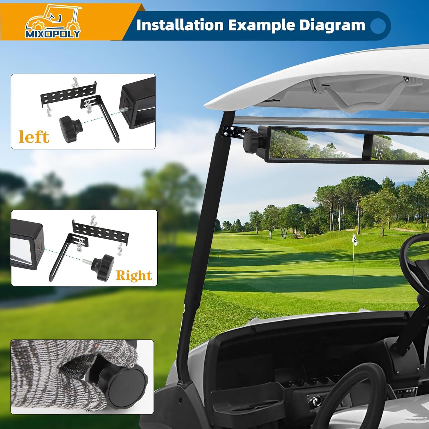 Espejo Retrovisor Wink 4 Paneles Mixopoly para Carrito de Golf