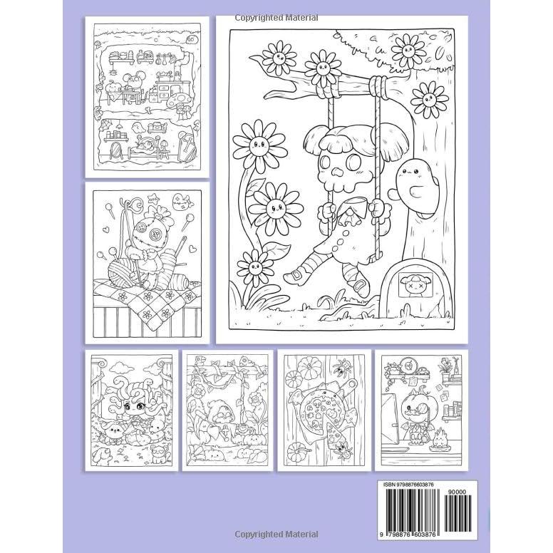 Creepy Cutie: Coloring Book for Adults and Teens Featuring Goth Kawaii and Spooky Cute Creatures of All Kinds and Many More