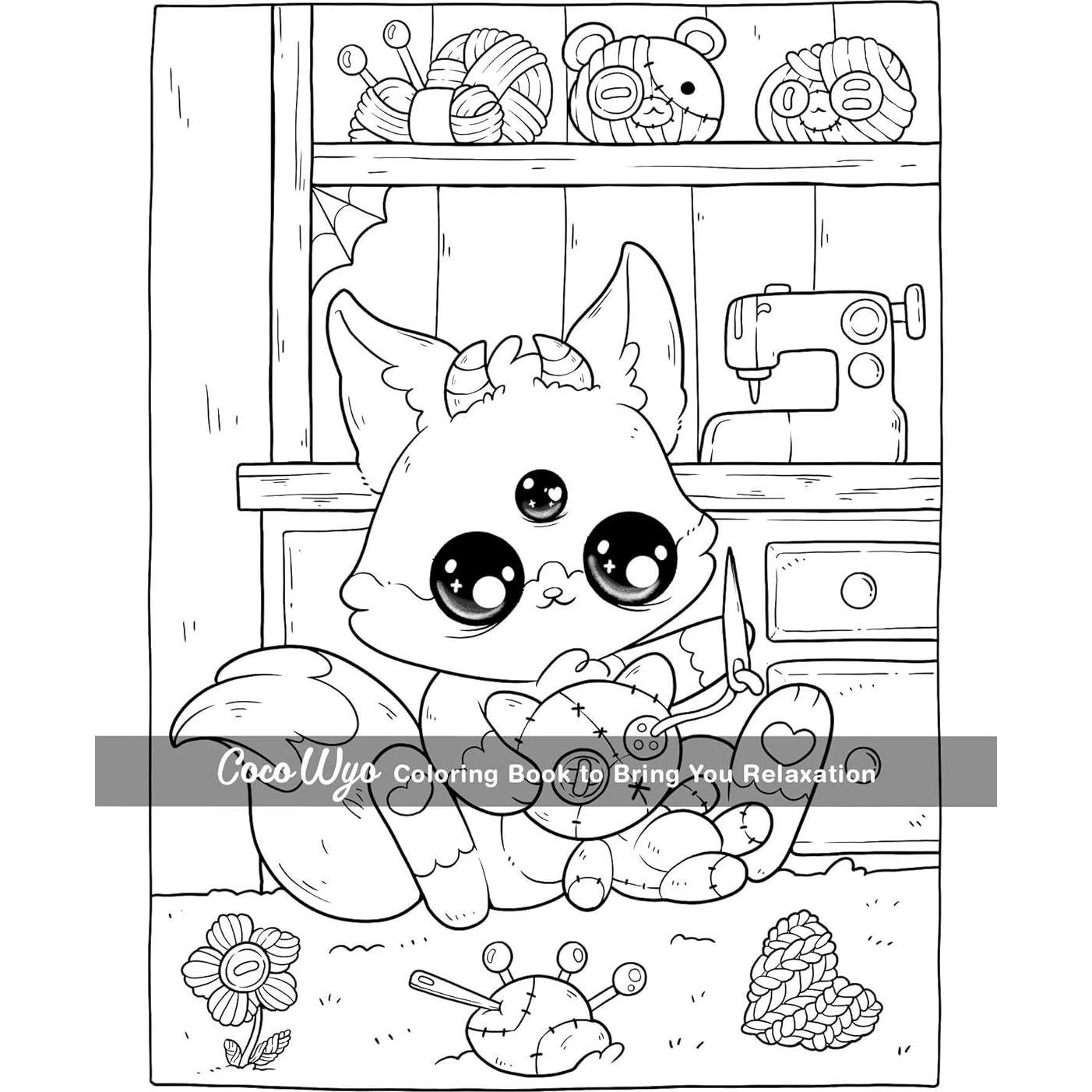 Creepy Cutie: Coloring Book for Adults and Teens Featuring Goth Kawaii and Spooky Cute Creatures of All Kinds and Many More