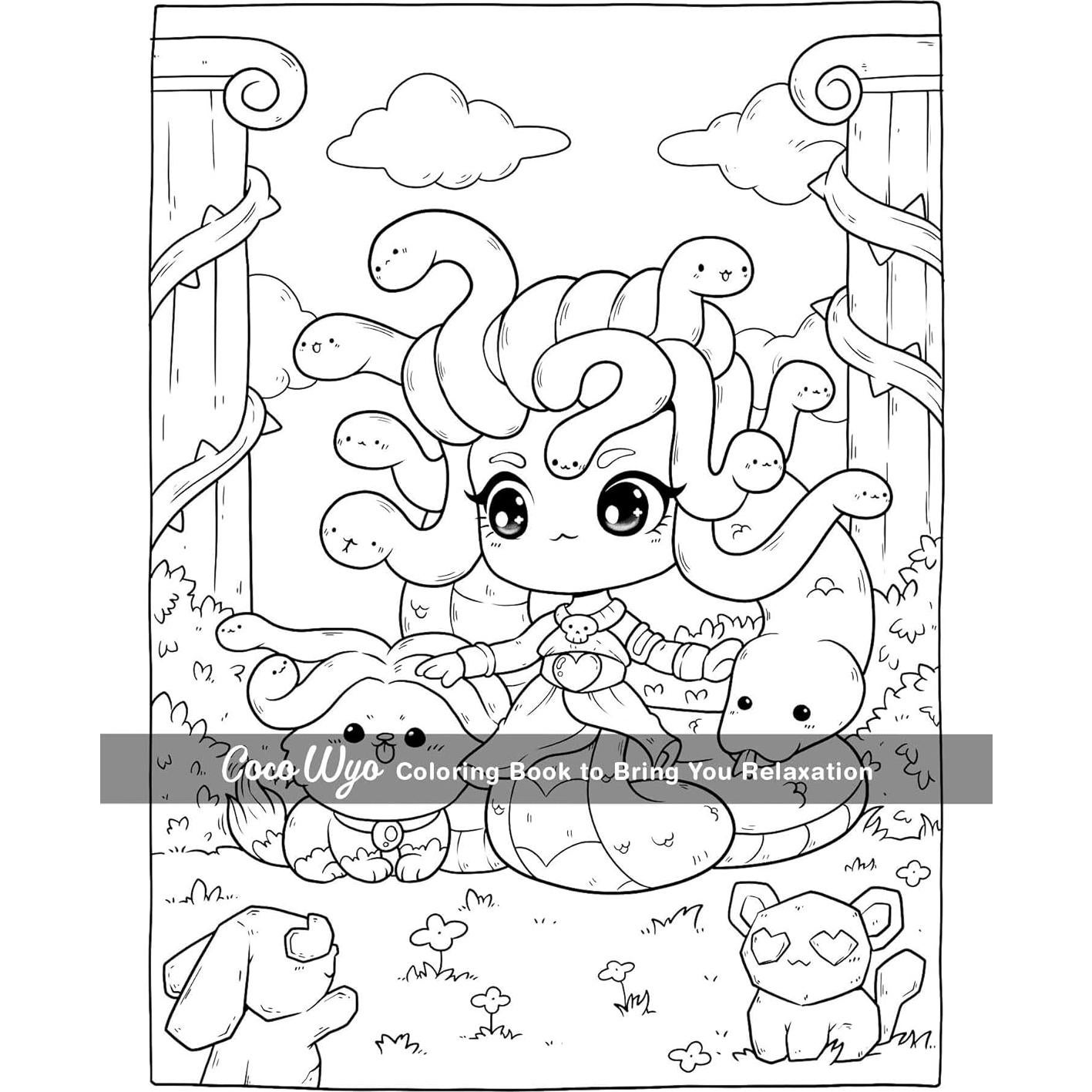Creepy Cutie: Coloring Book for Adults and Teens Featuring Goth Kawaii and Spooky Cute Creatures of All Kinds and Many More