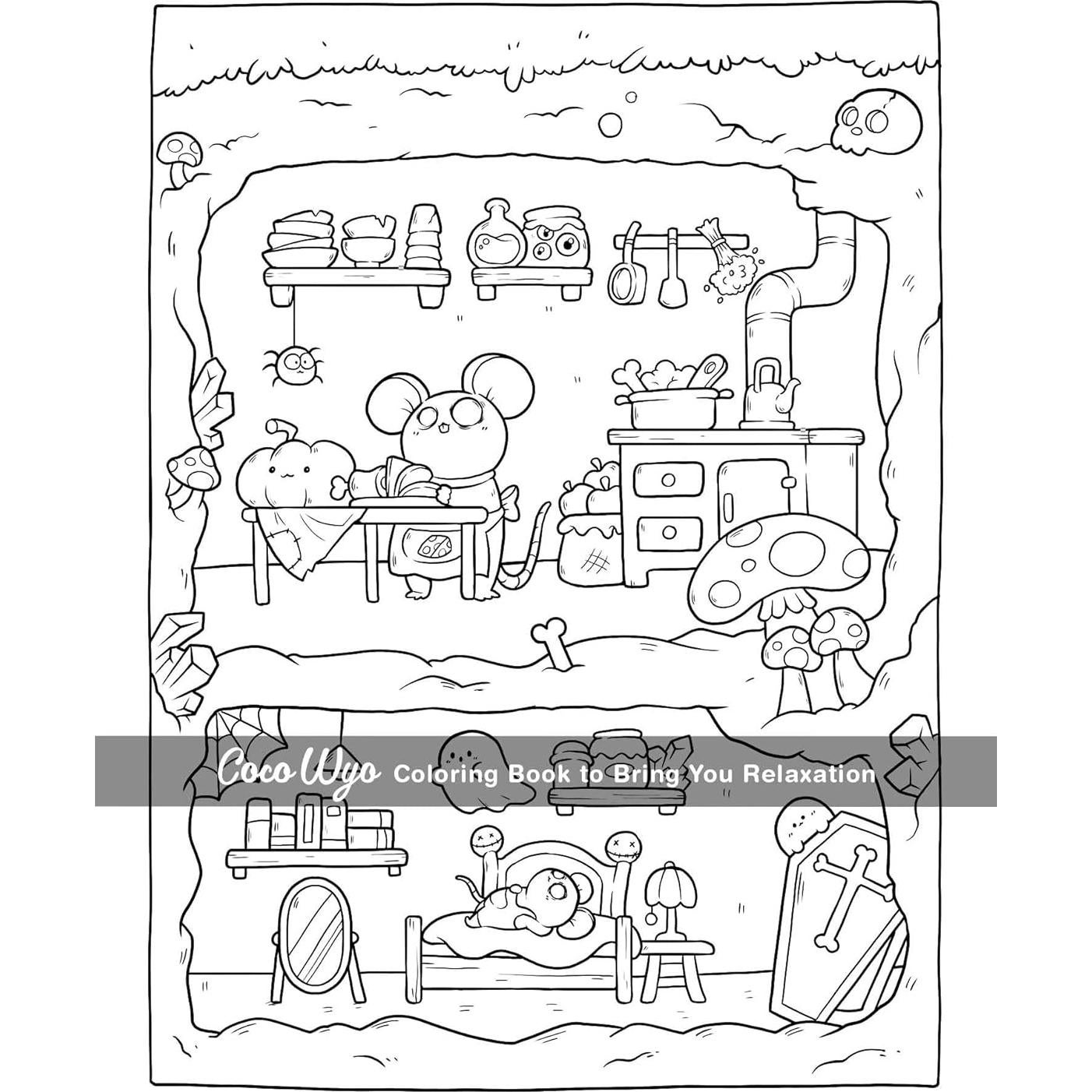 Creepy Cutie: Coloring Book for Adults and Teens Featuring Goth Kawaii and Spooky Cute Creatures of All Kinds and Many More