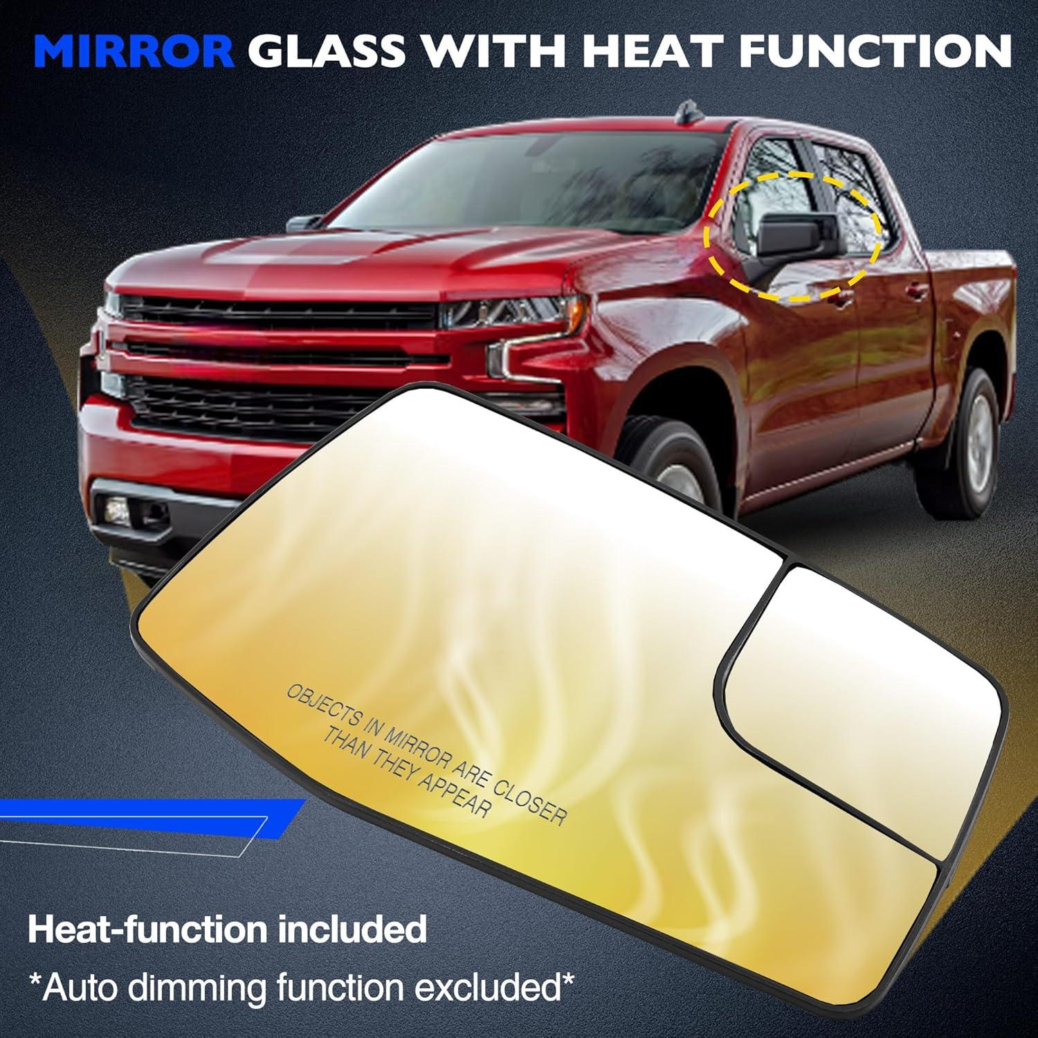 Espejo Calentado Misakomo Lado Derecho Chevy/GMC 2019-2024