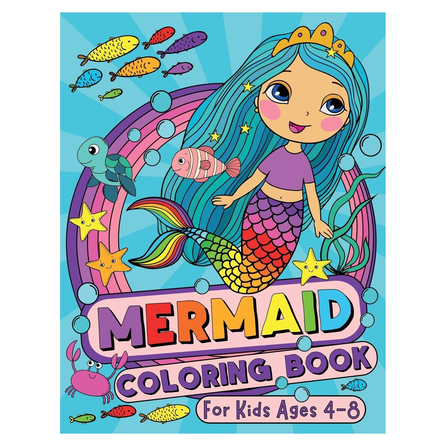 Mermaid Coloring Book: For Kids Ages 4-8 (US Edition) (Silly Bear Coloring Books)