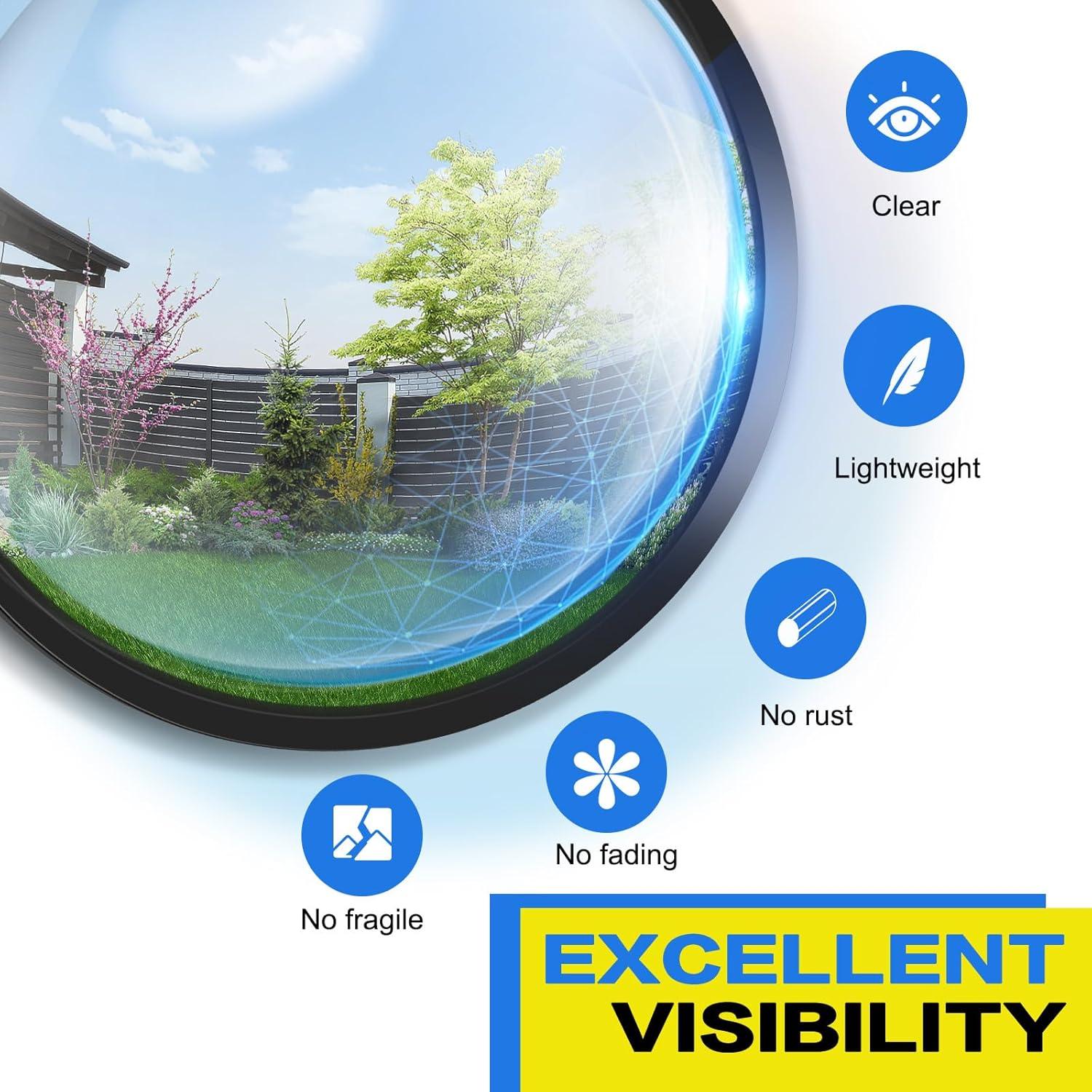 Espejo Convexo de Seguridad Acrílico 30 cm Ajustable Plumrelos