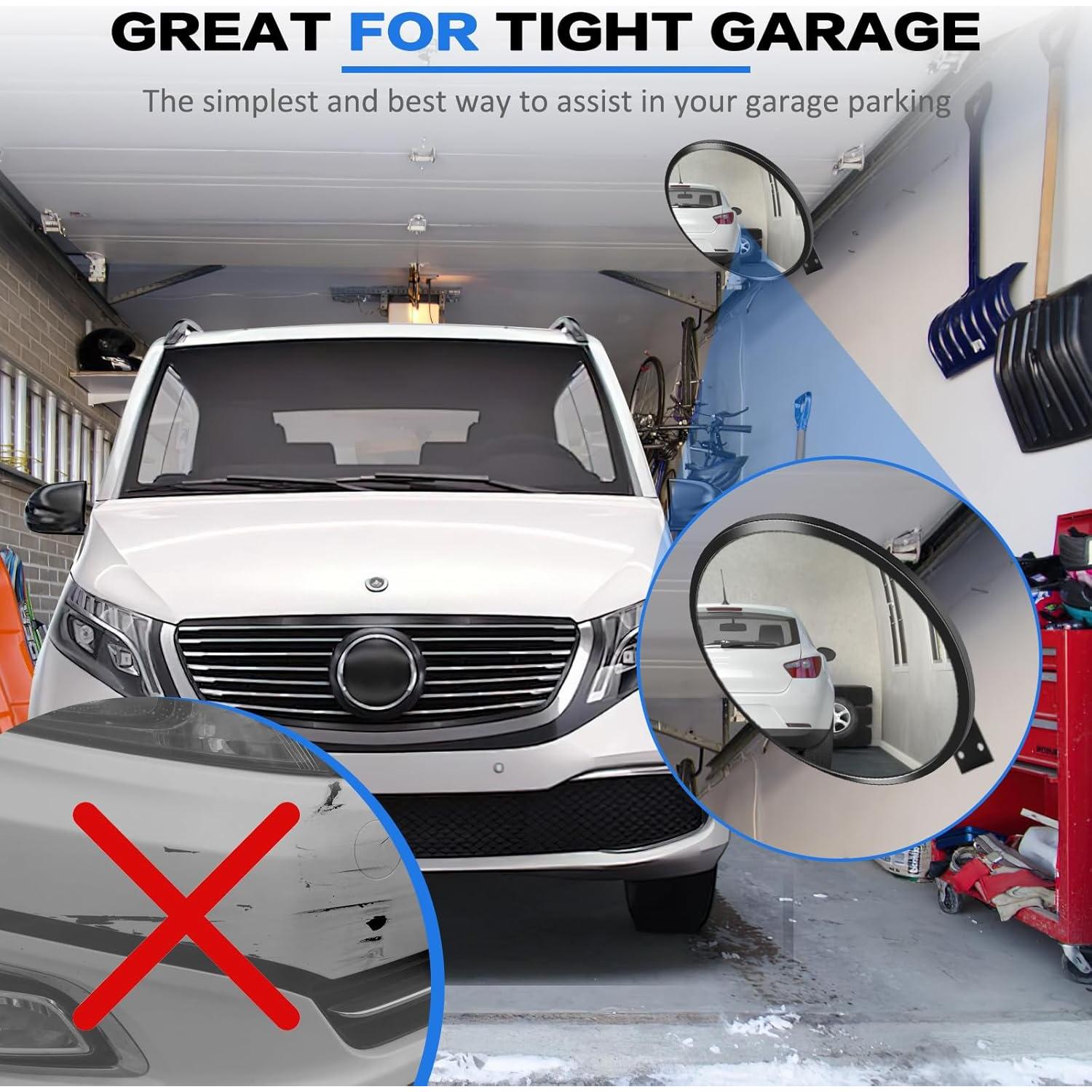 Espejo Convexo de Seguridad Acrílico 30 cm Ajustable Plumrelos