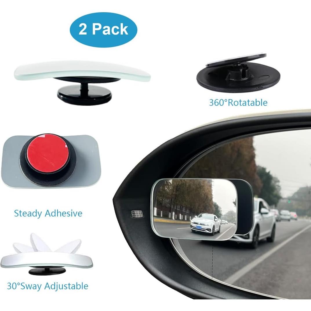 Espejo Retrovisor Panorámico Kitbest 29 cm Convexo Ajustable