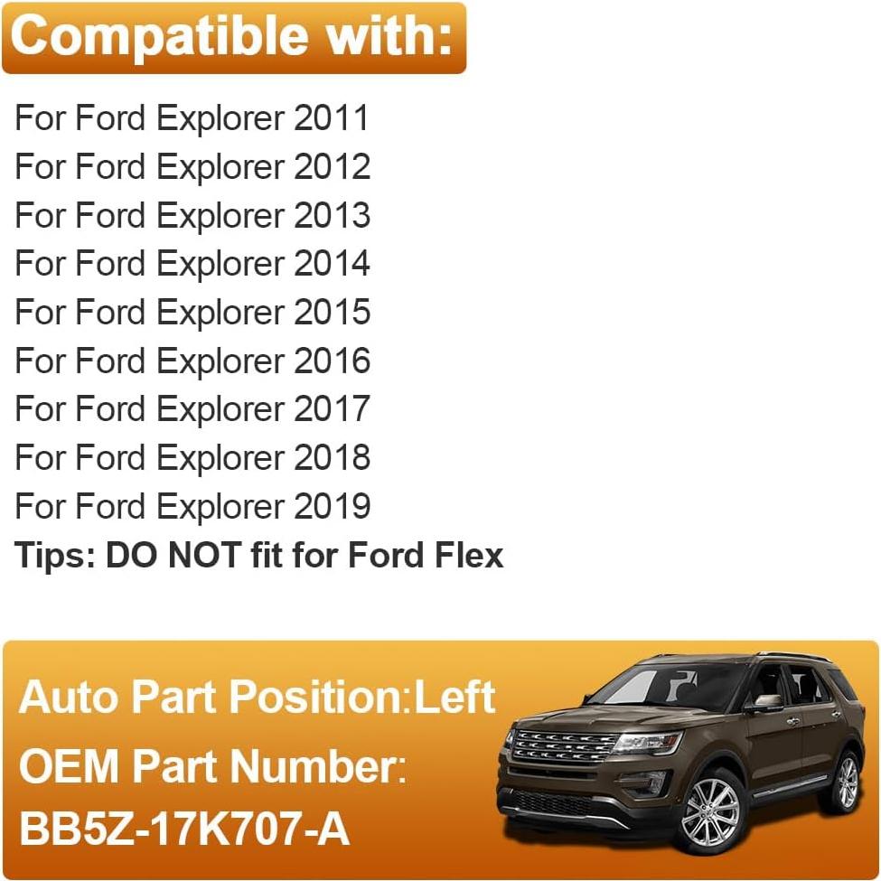 Espejo calefaccionado Senzeal lado izquierdo Ford Explorer 2011-2019