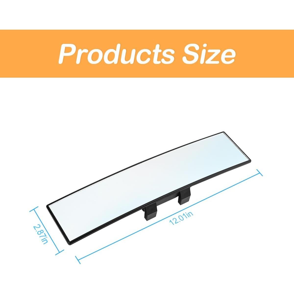 Espejo Retrovisor Convexo Panorámico Osilly 30.7x7.9cm Blanco