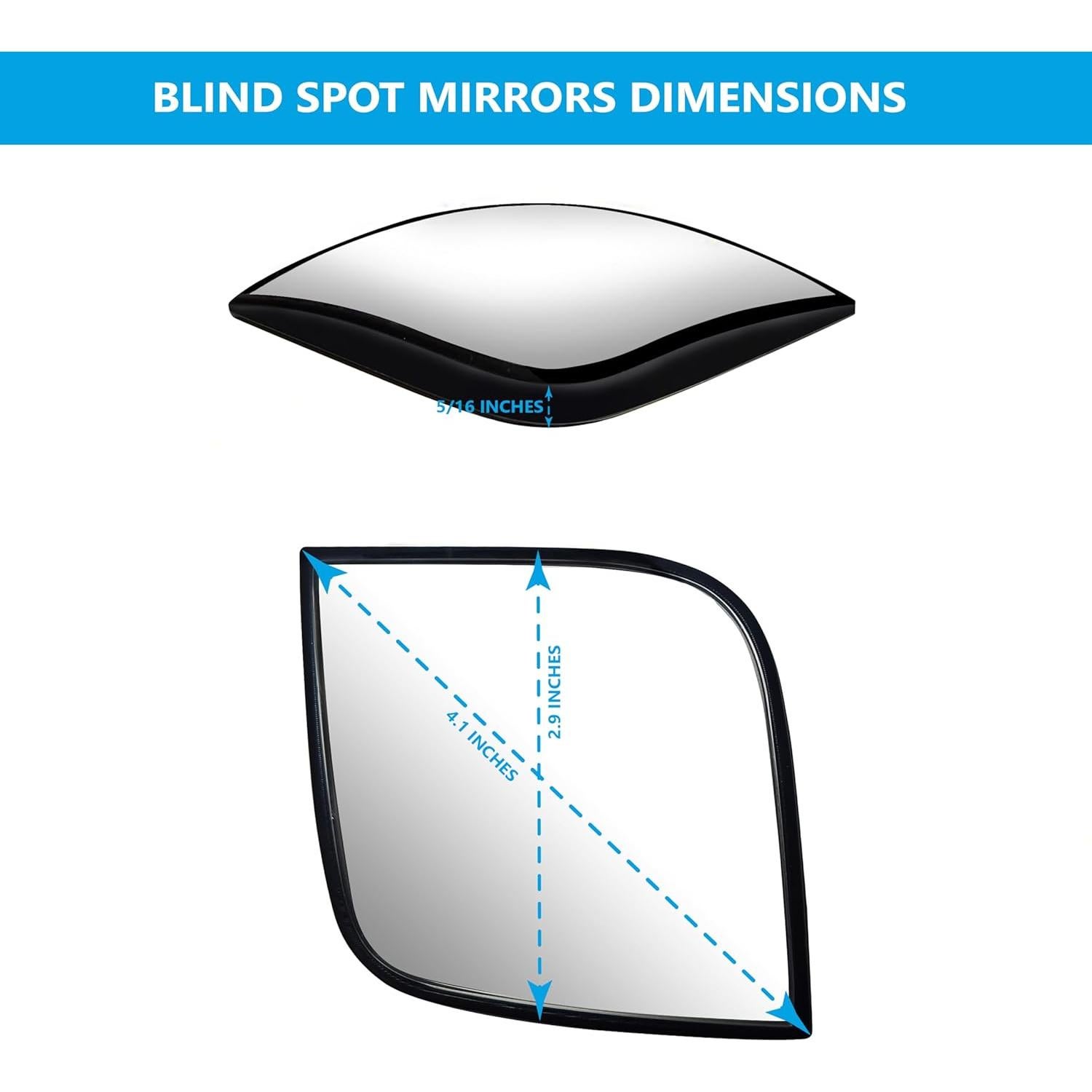 Espejos Convexos Adhesivos VrooeCoe para Jeep y Dodge 2011-2022