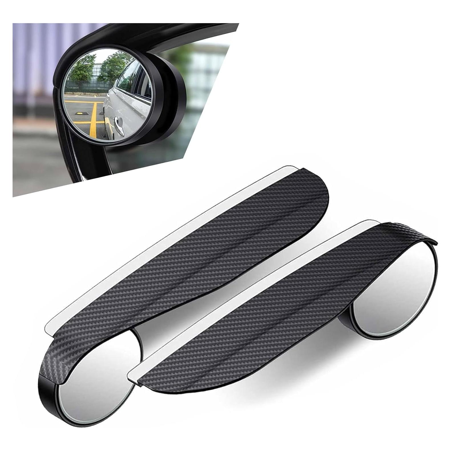 Espejo Retrovisor 2-en-1 icykale con Ceja de Lluvia Negro