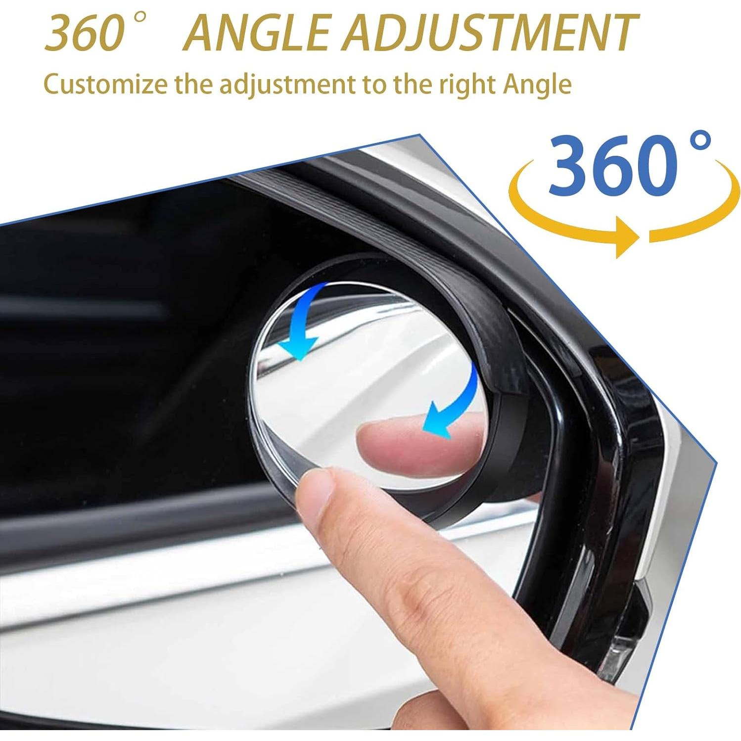 Espejo Retrovisor 2-en-1 icykale con Ceja de Lluvia Negro