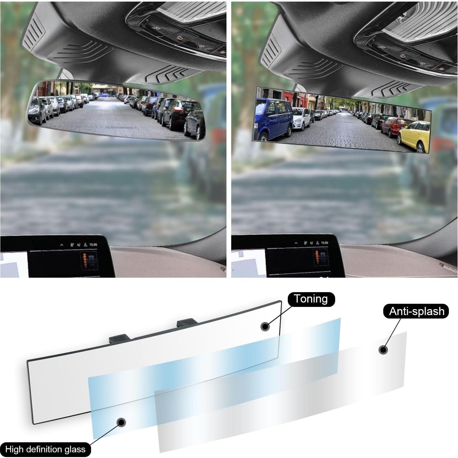 Espejo Retrovisor Convexo SINGARO Universal 33.5x9.8 cm