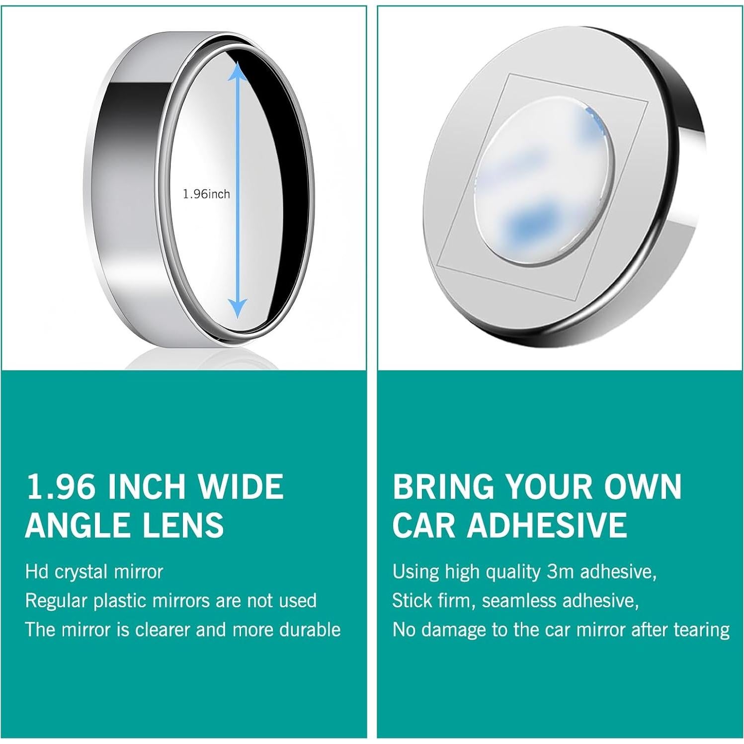 Espejos Redondos de Punto Ciego DACIRTY 2 PCS Ajustables HD