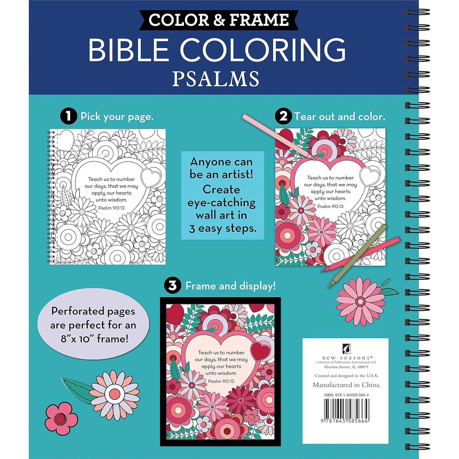 Color & Frame - Bible Coloring: Psalms (Adult Coloring Book)