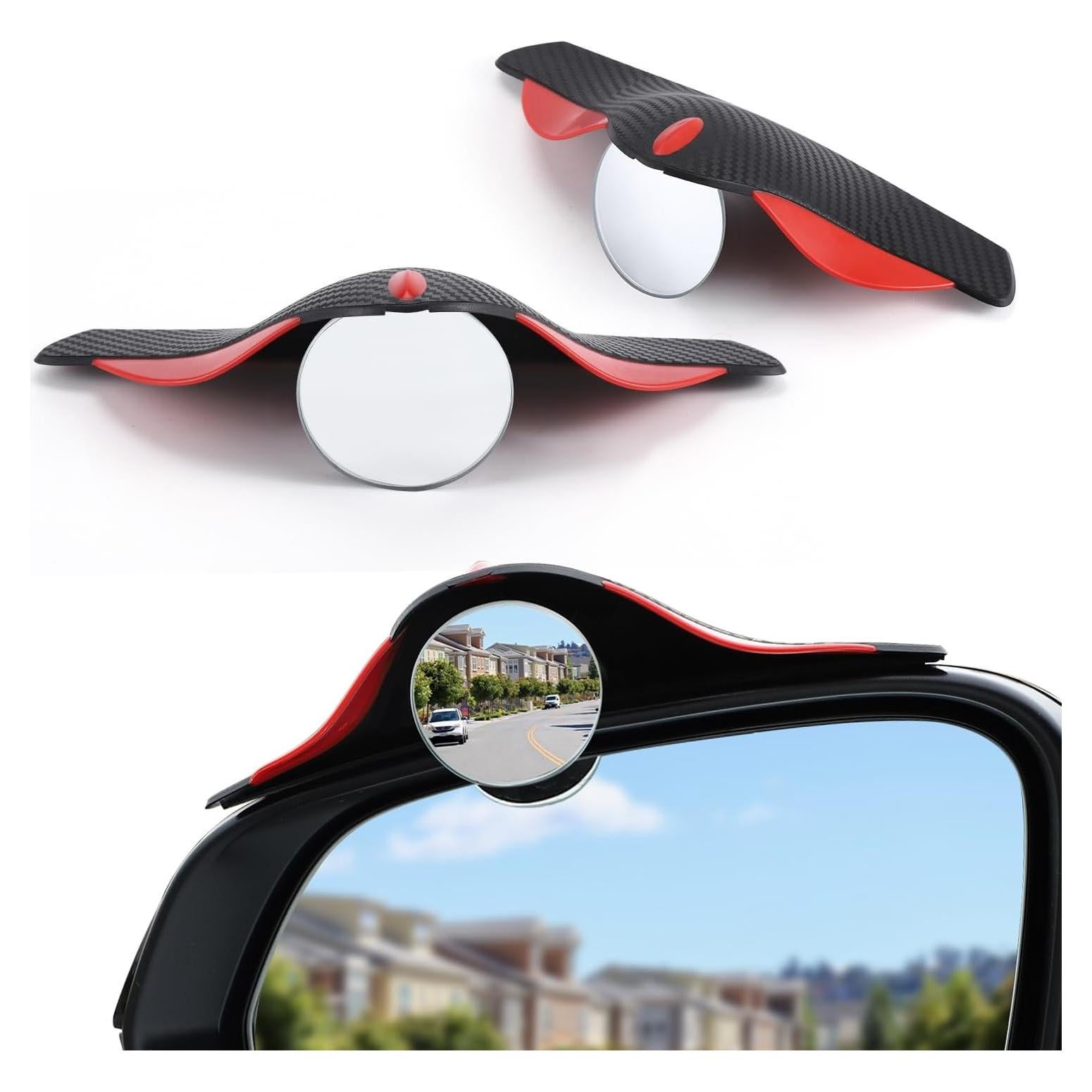 Espejo de Punto Ciego LivTee 2-en-1 con Protector de Lluvia