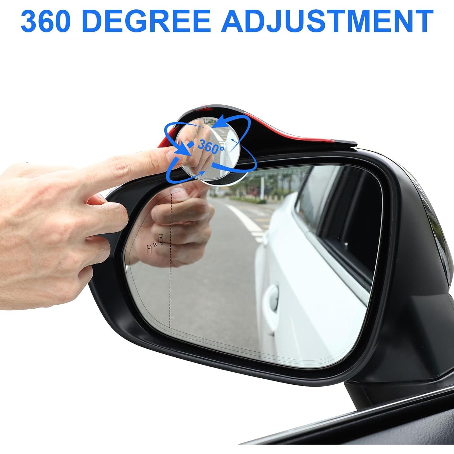 Espejo de Punto Ciego LivTee 2-en-1 con Protector de Lluvia