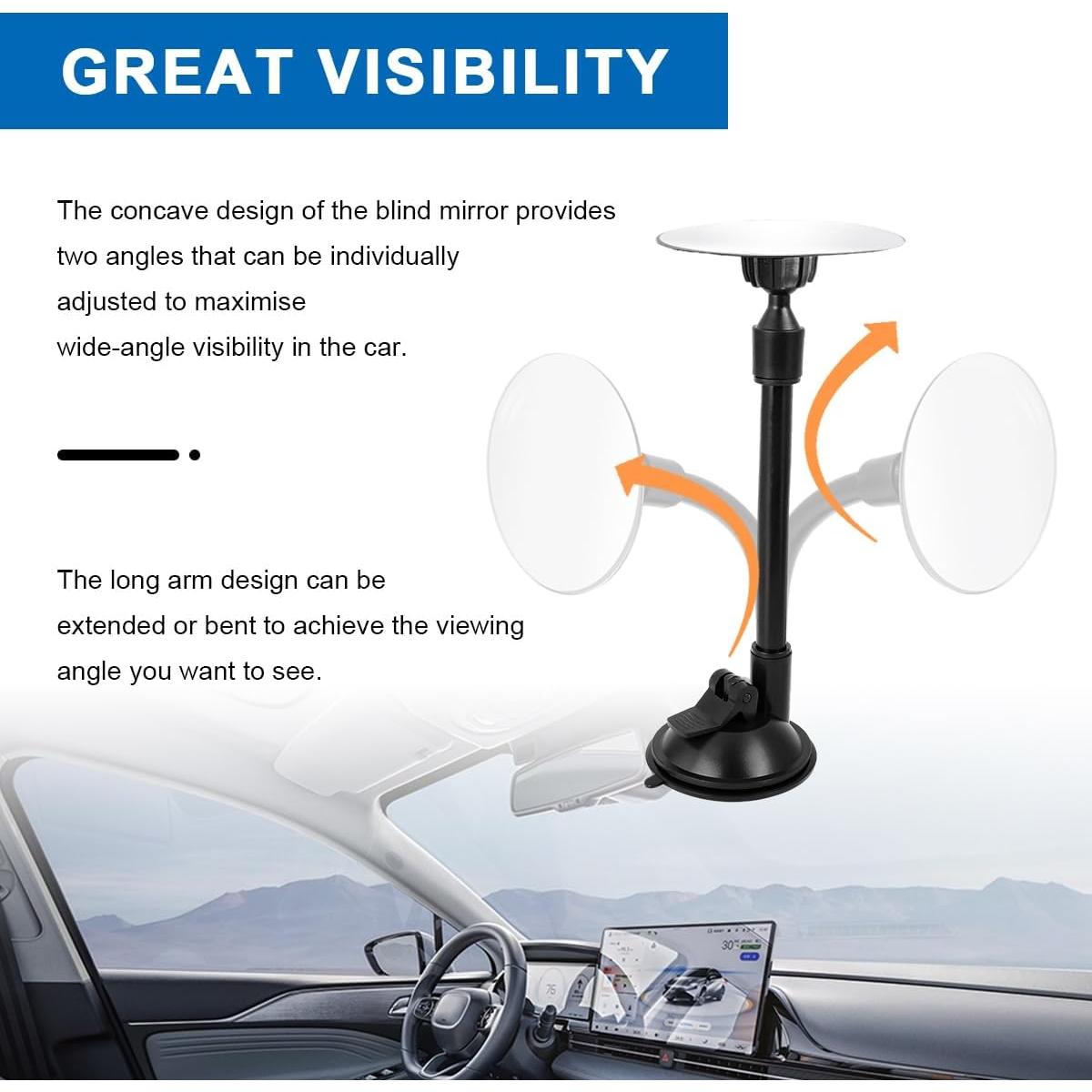 Espejo de Punto Ciego Suvnie 8.5 cm Redondo Ajustable