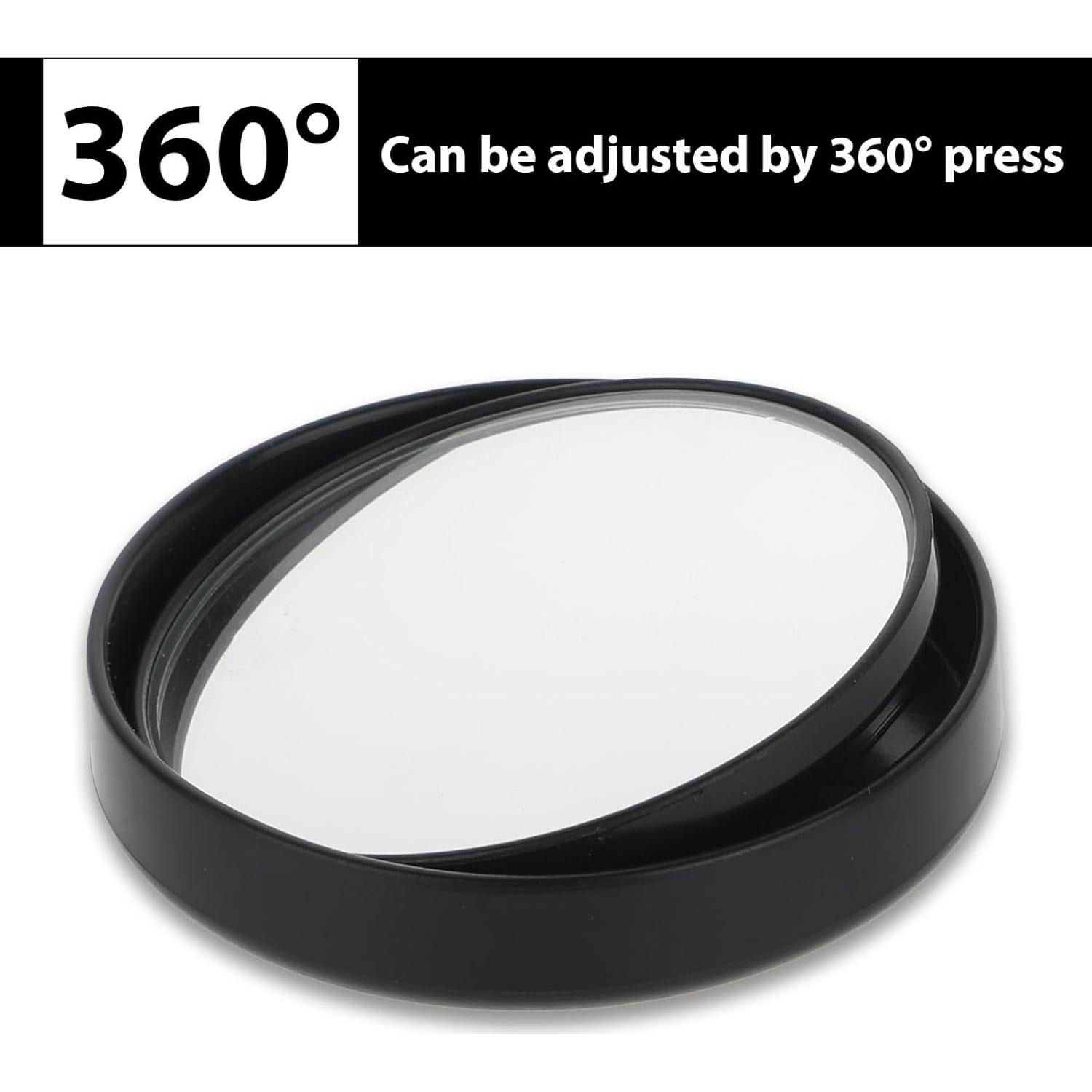 Espejos de Punto Ciego Yuomeaz - 2 Piezas, 5 cm, Negro