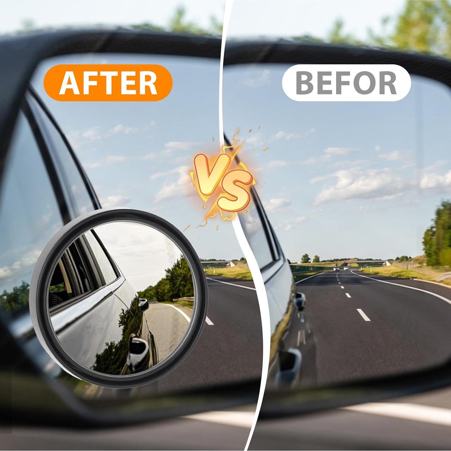 Espejos de Punto Ciego Yuomeaz - 2 Piezas, 5 cm, Negro