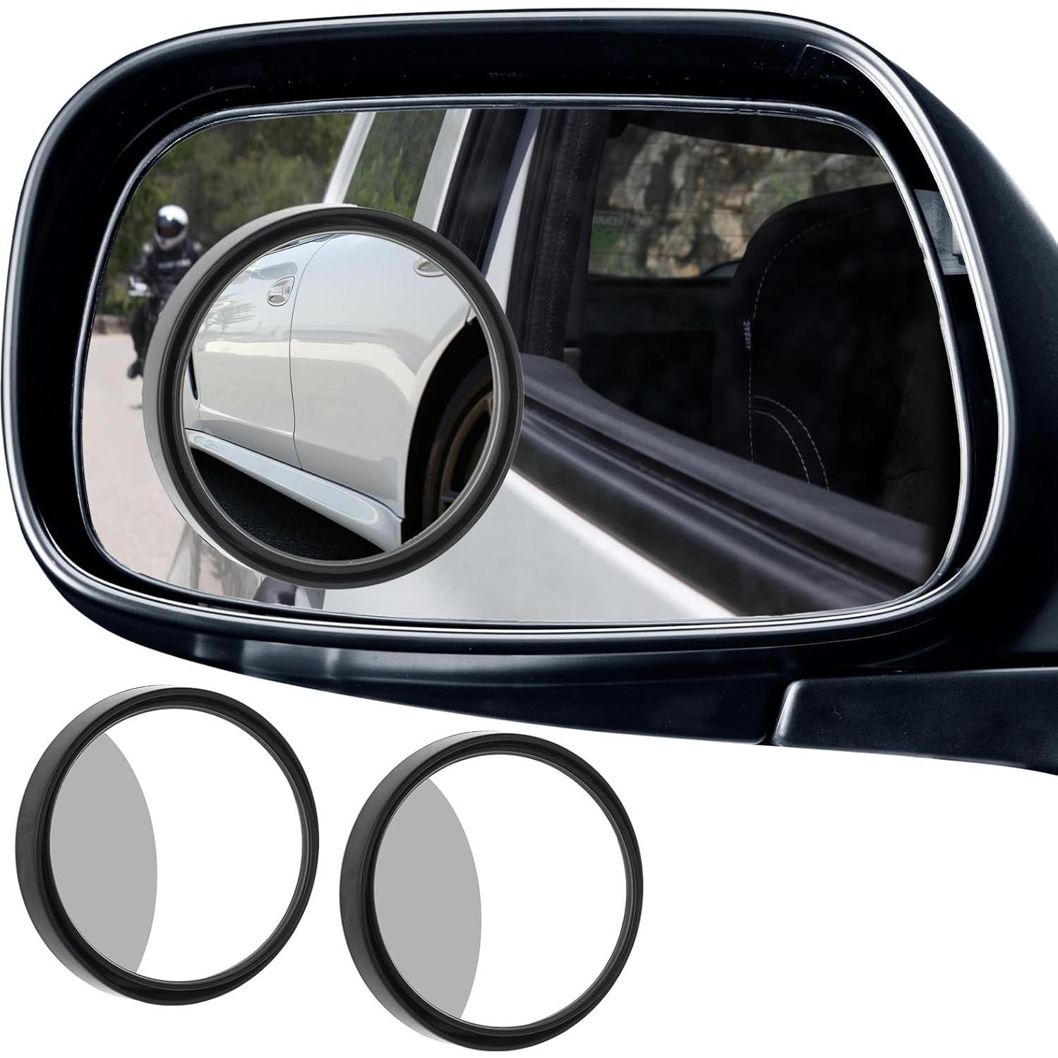 Espejos de Punto Ciego Yuomeaz - 2 Piezas, 5 cm, Negro