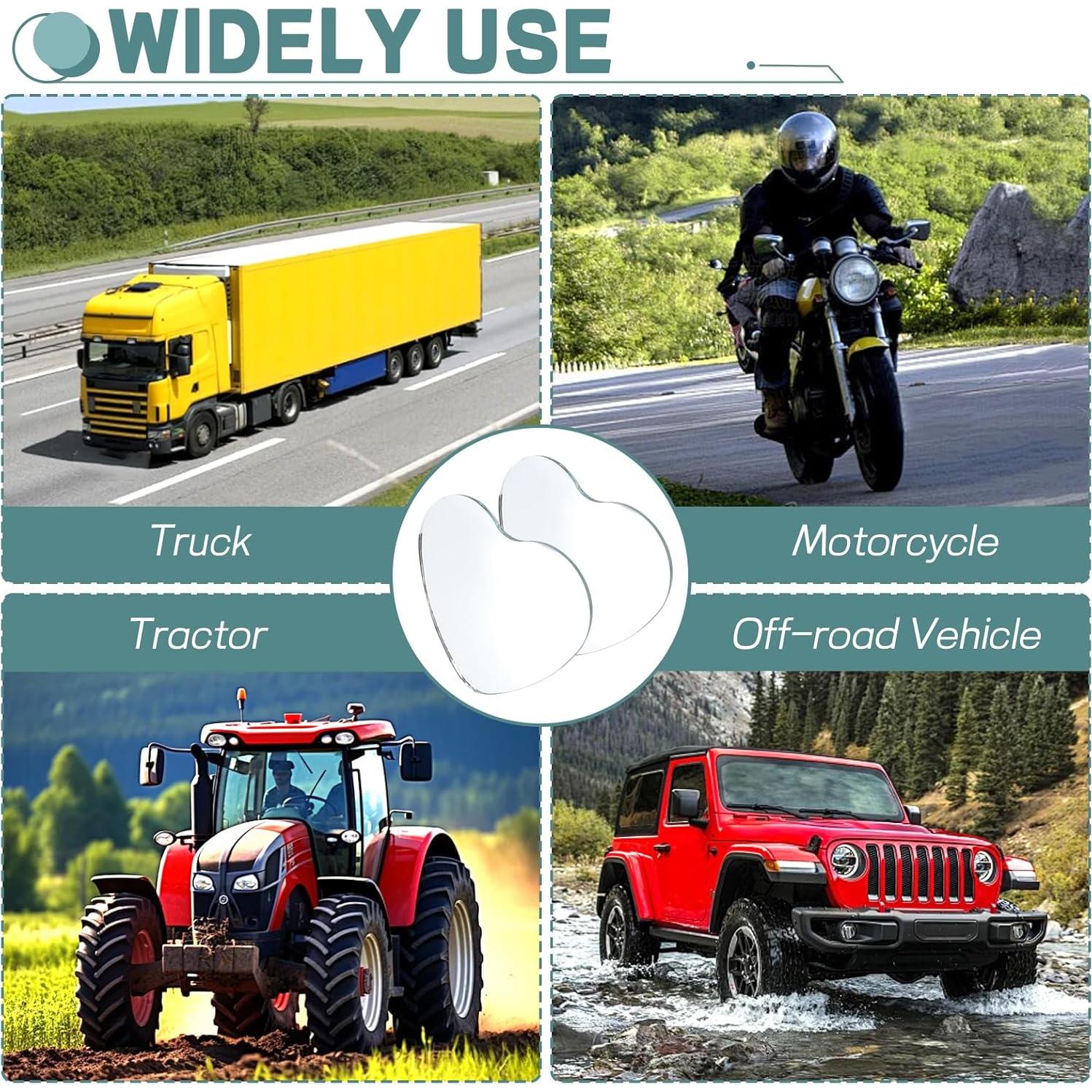 Espejo de Punto Ciego Hbxdeco Corazón 2PCS Ajustable 360°