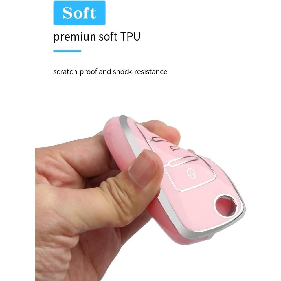 Funda de Llavero TPU MILD EAST para VW Beetle Jetta Rosa