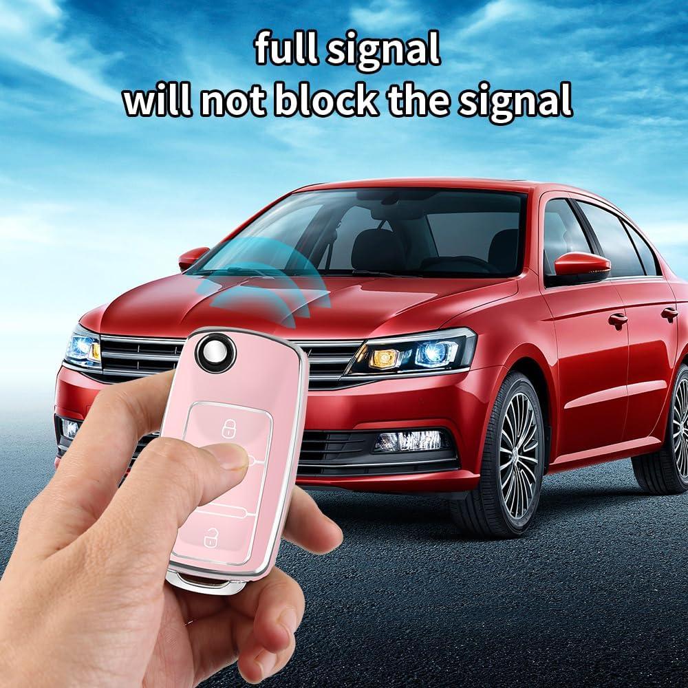 Funda de Llavero TPU MILD EAST para VW Beetle Jetta Rosa