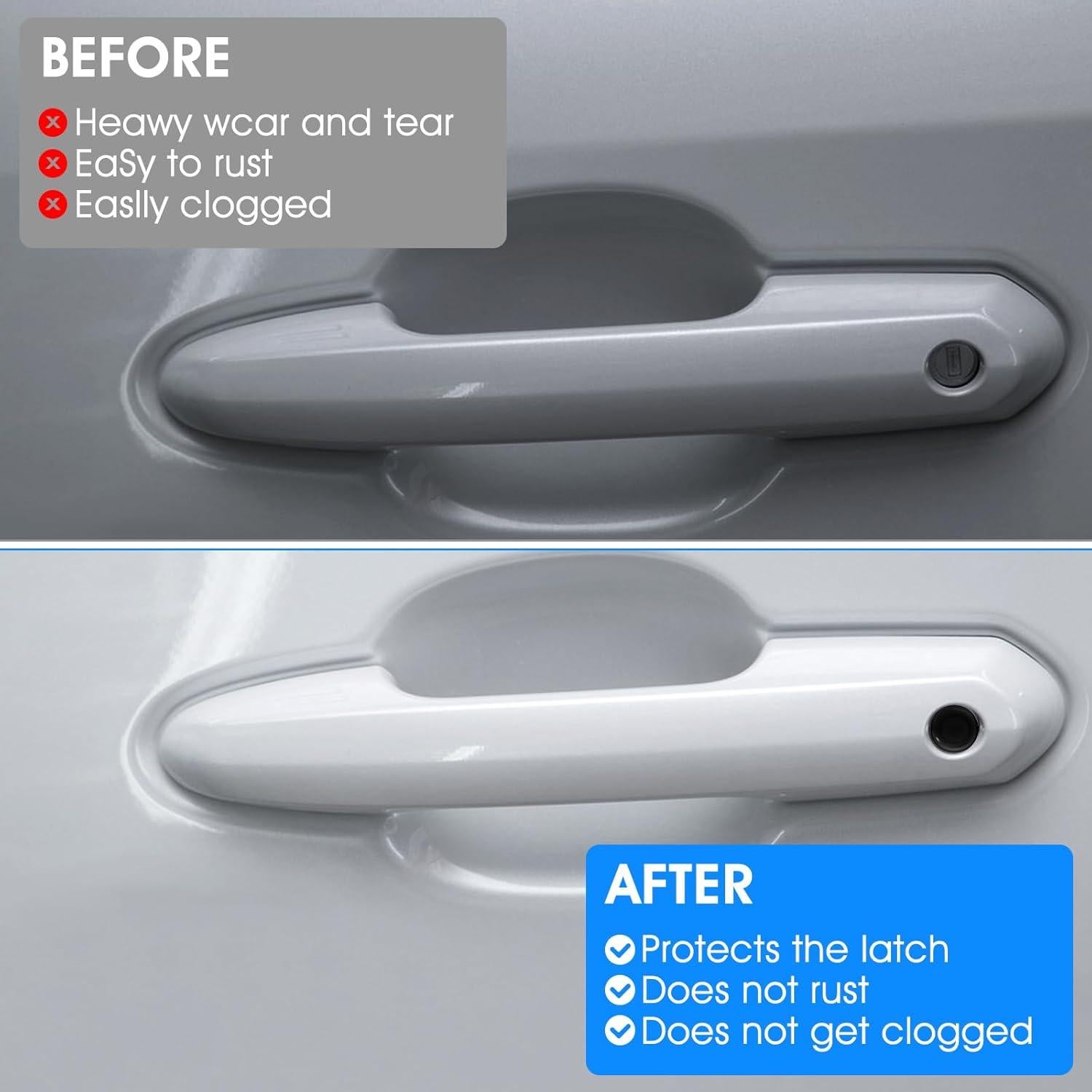 8 Piezas Cubierta Protectora Agujero Llave Coche TIESOME Negro