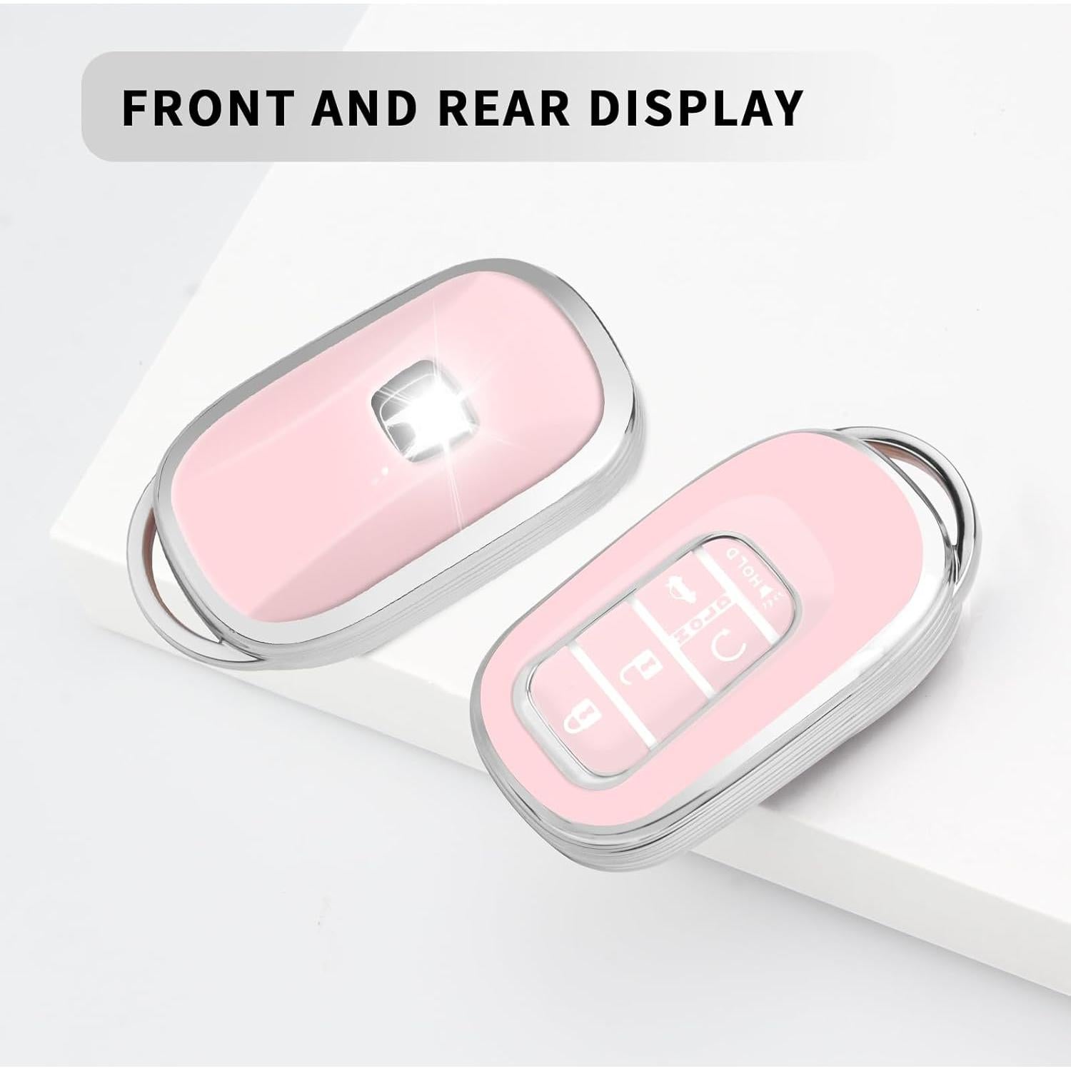 Funda de Llave QBUC para Honda Accord Civic HR-V CR-V 2022-2025 Rosa