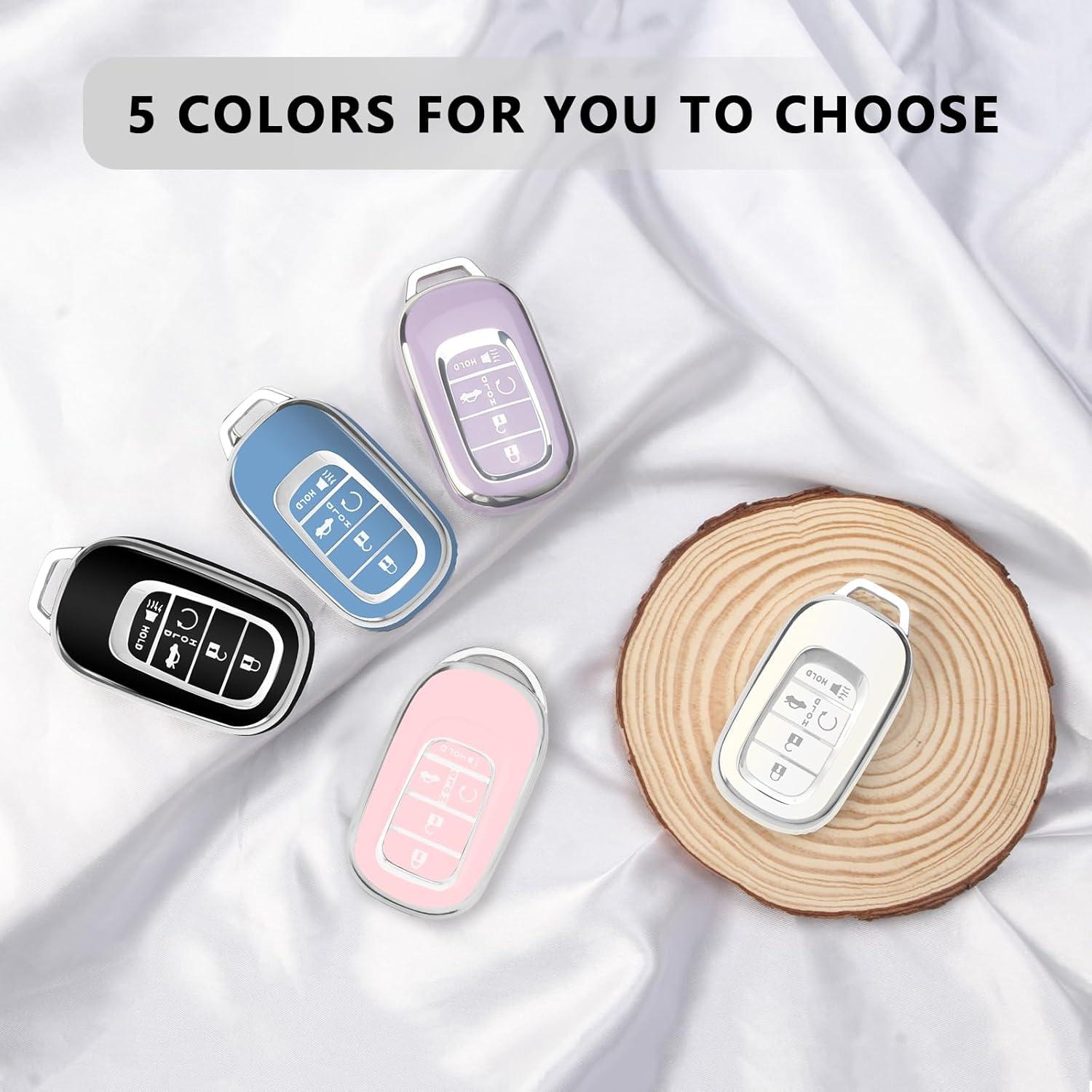 Funda de Llave QBUC para Honda Accord Civic HR-V CR-V 2022-2025 Rosa