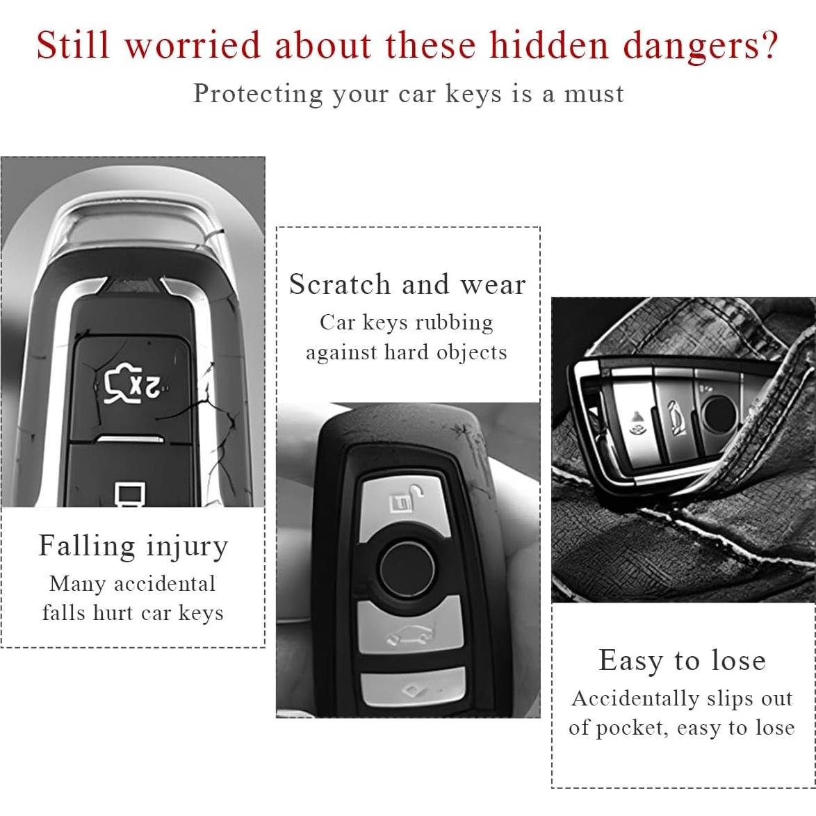 Funda de Llave de Auto Gasedin Púrpura Impermeable Universal