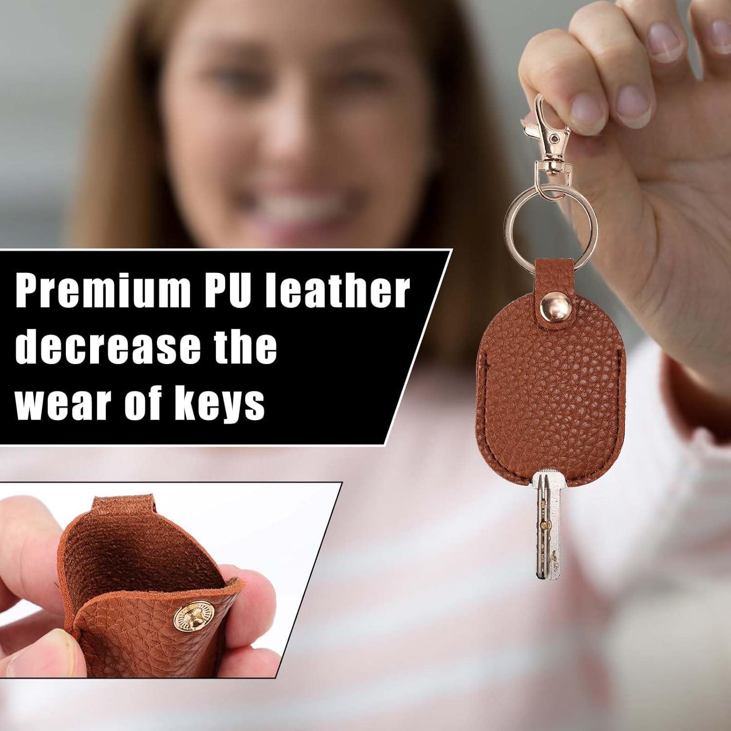 Funda de Llave de Coche de Cuero PU 2 Piezas - Soporte Vintage